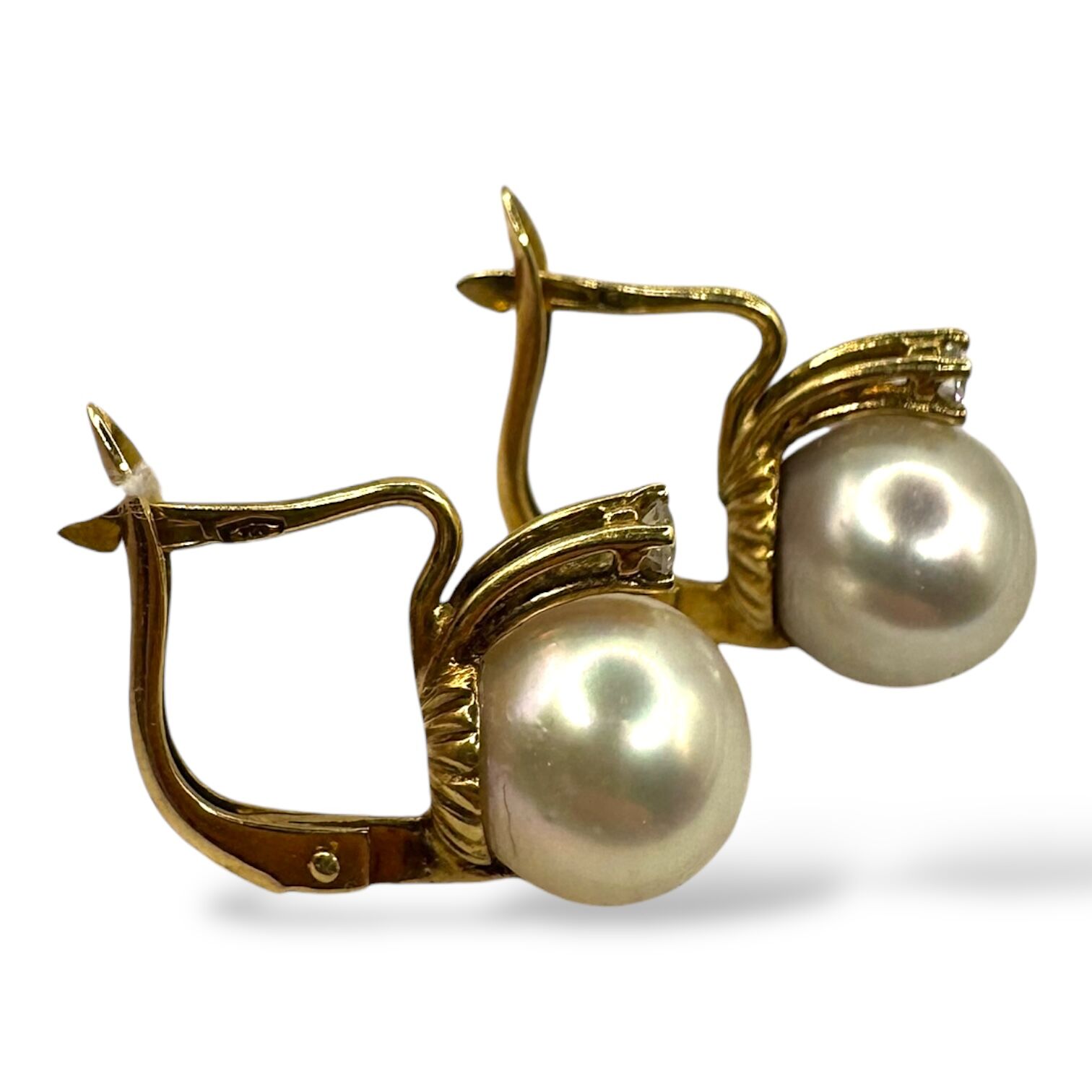 Золоті сережки з діамантами