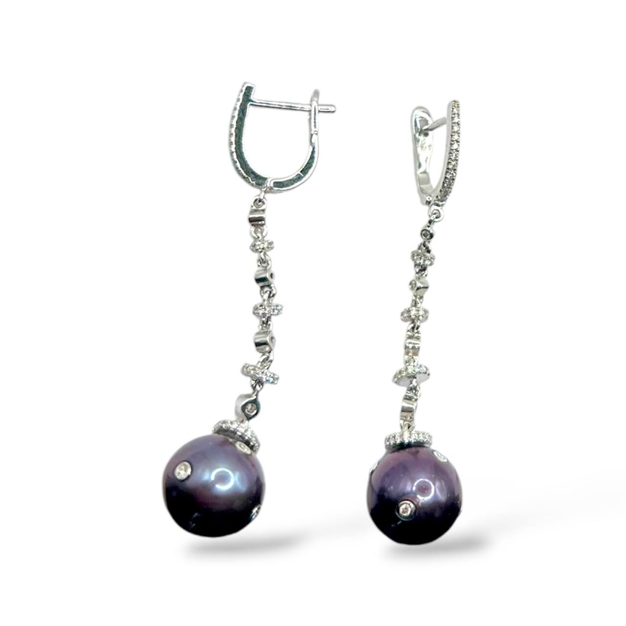 Золотые серьги с бриллиантами