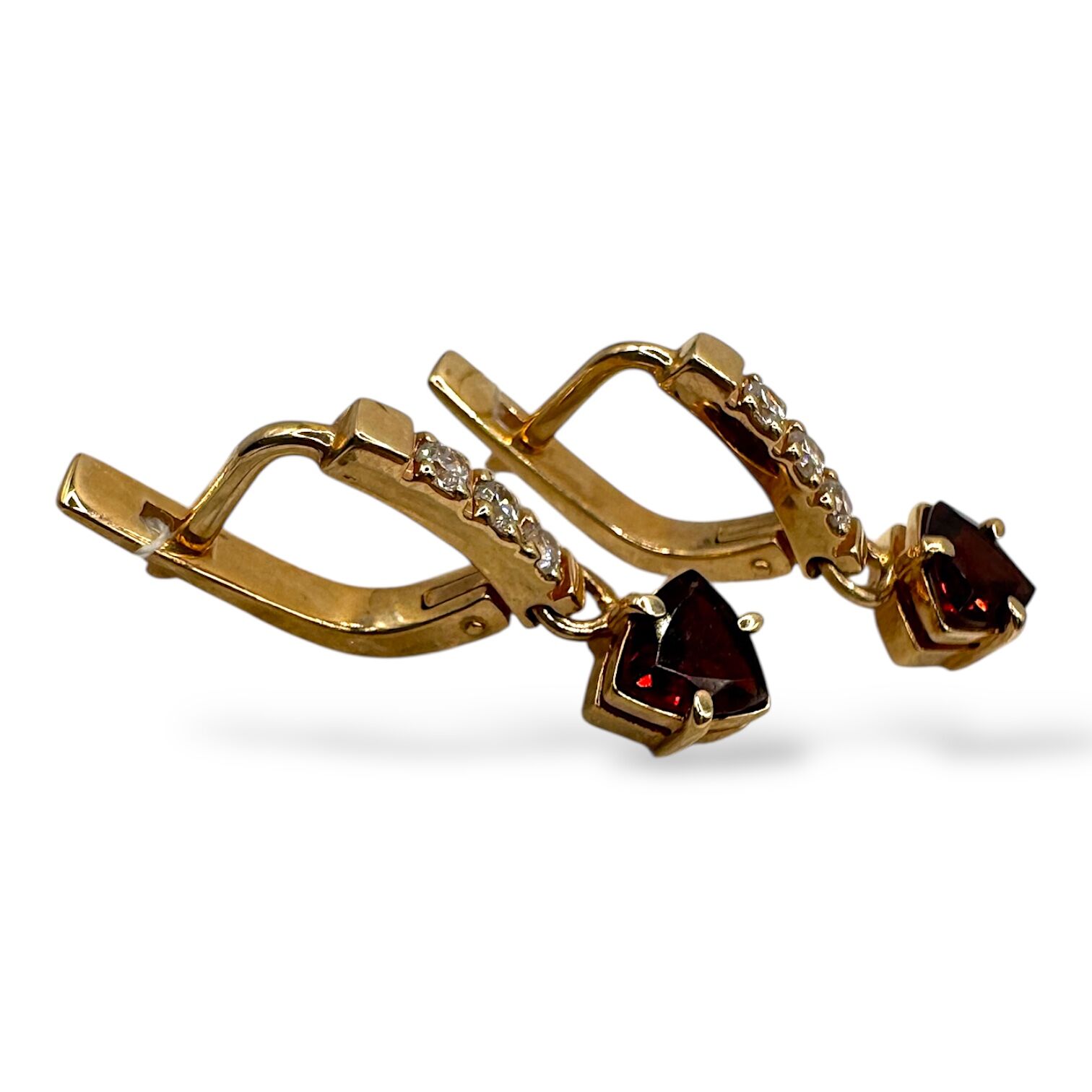 Золотые серьги с фианитами