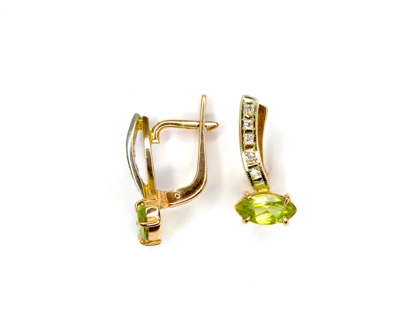 Золоті сережки з діамантами