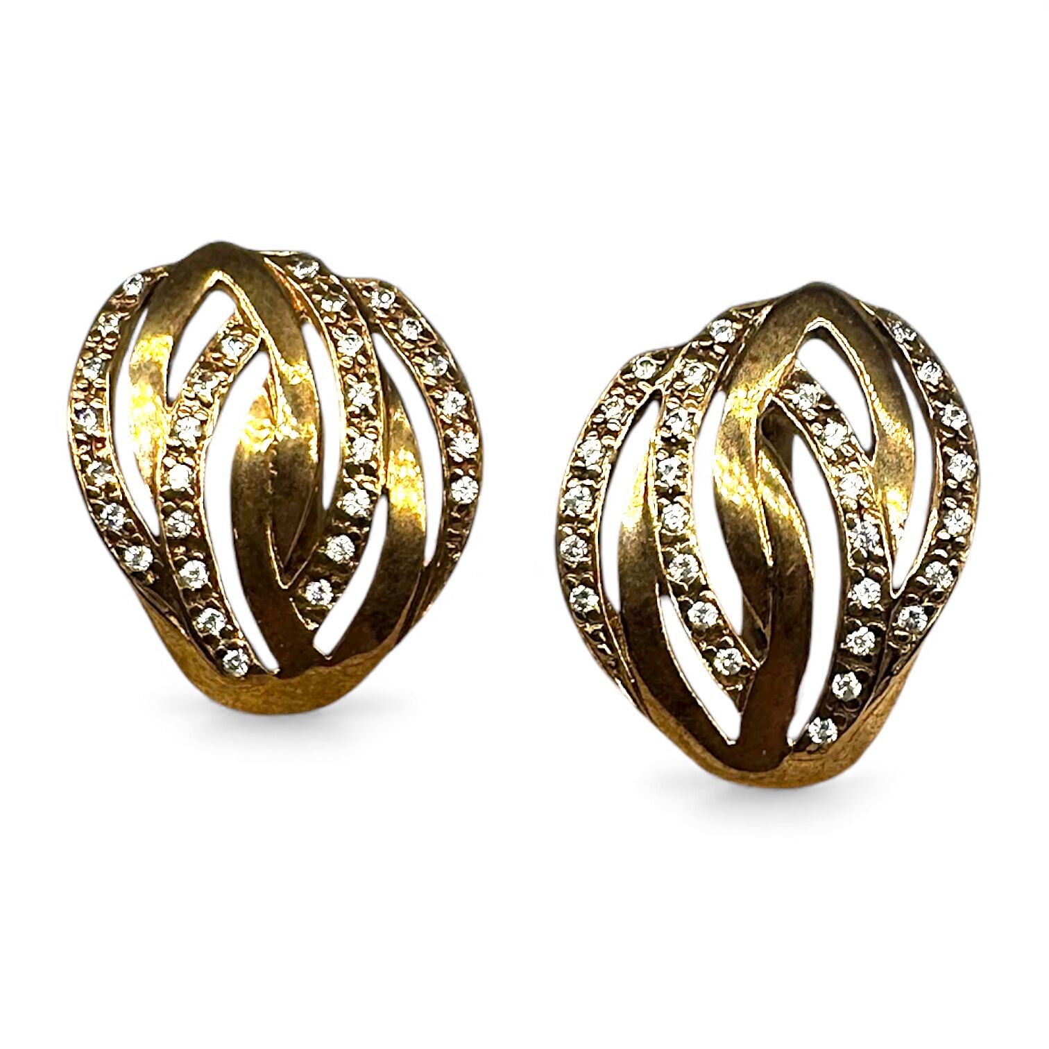 Золоті сережки з фіанітами