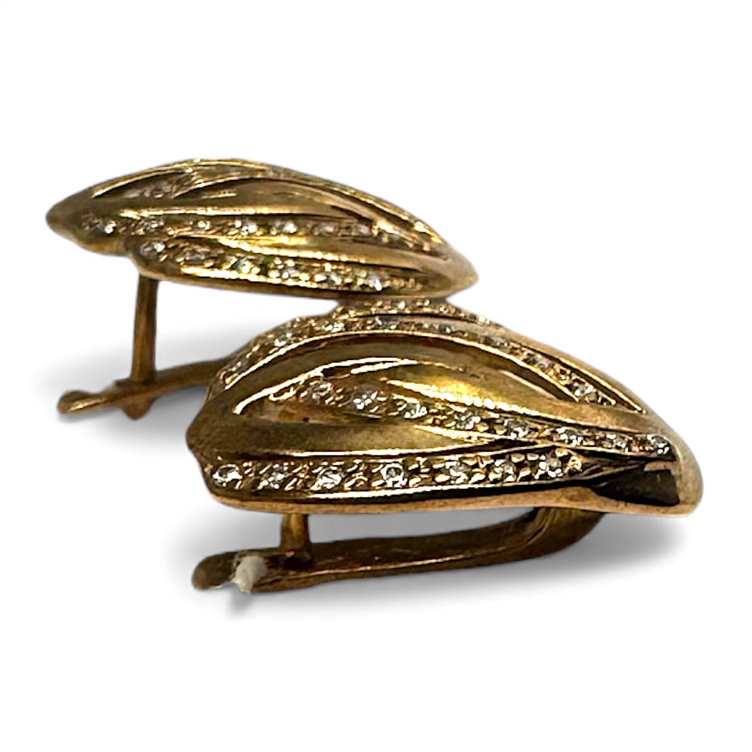 Золоті сережки з фіанітами