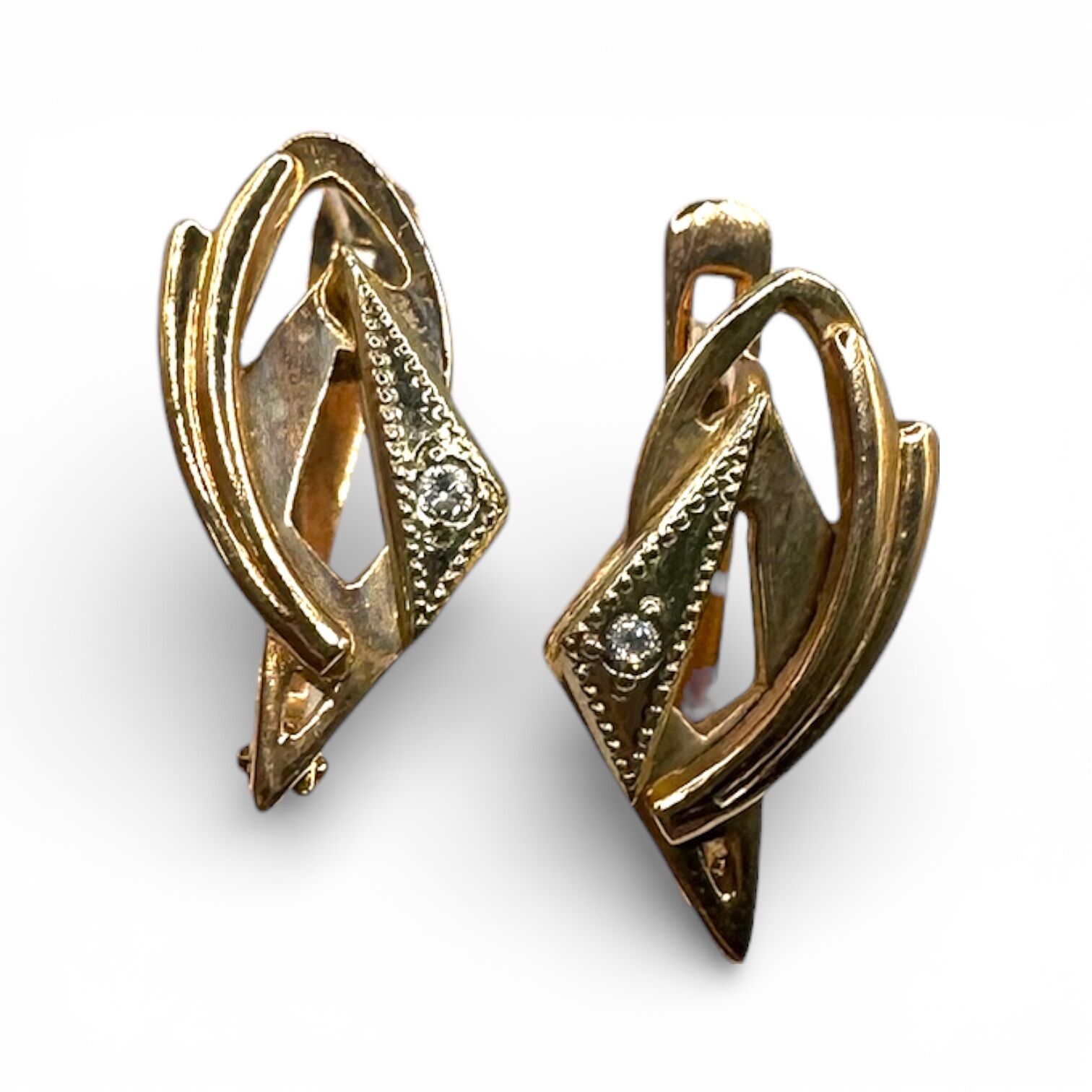 Золоті сережки з фіанітами