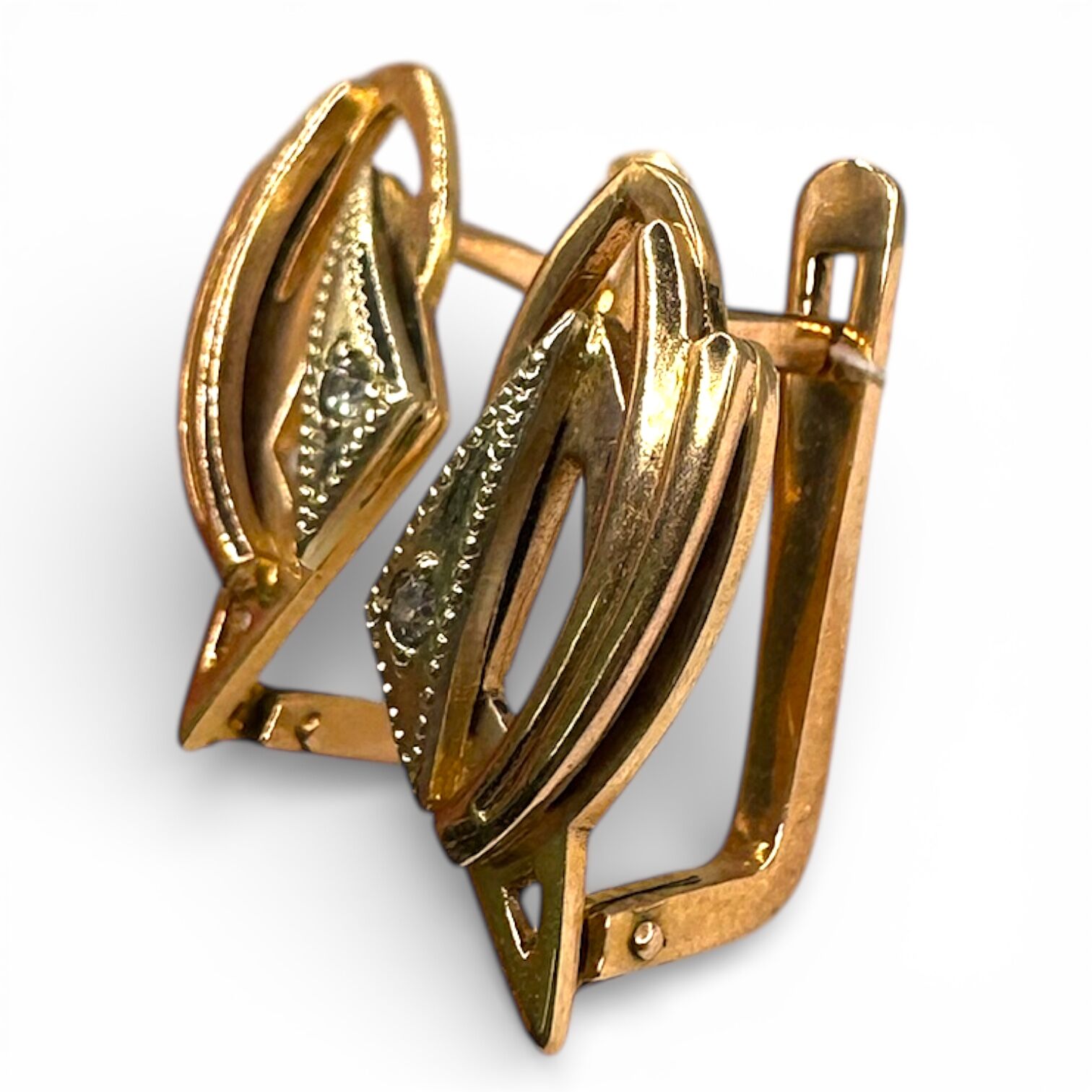 Золоті сережки з фіанітами