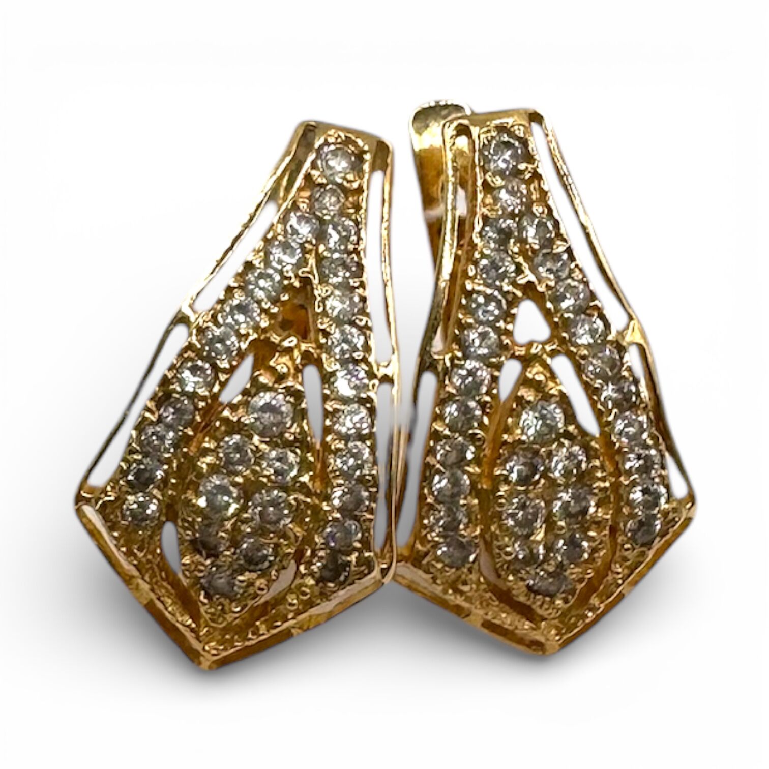 Золотые серьги без вставки