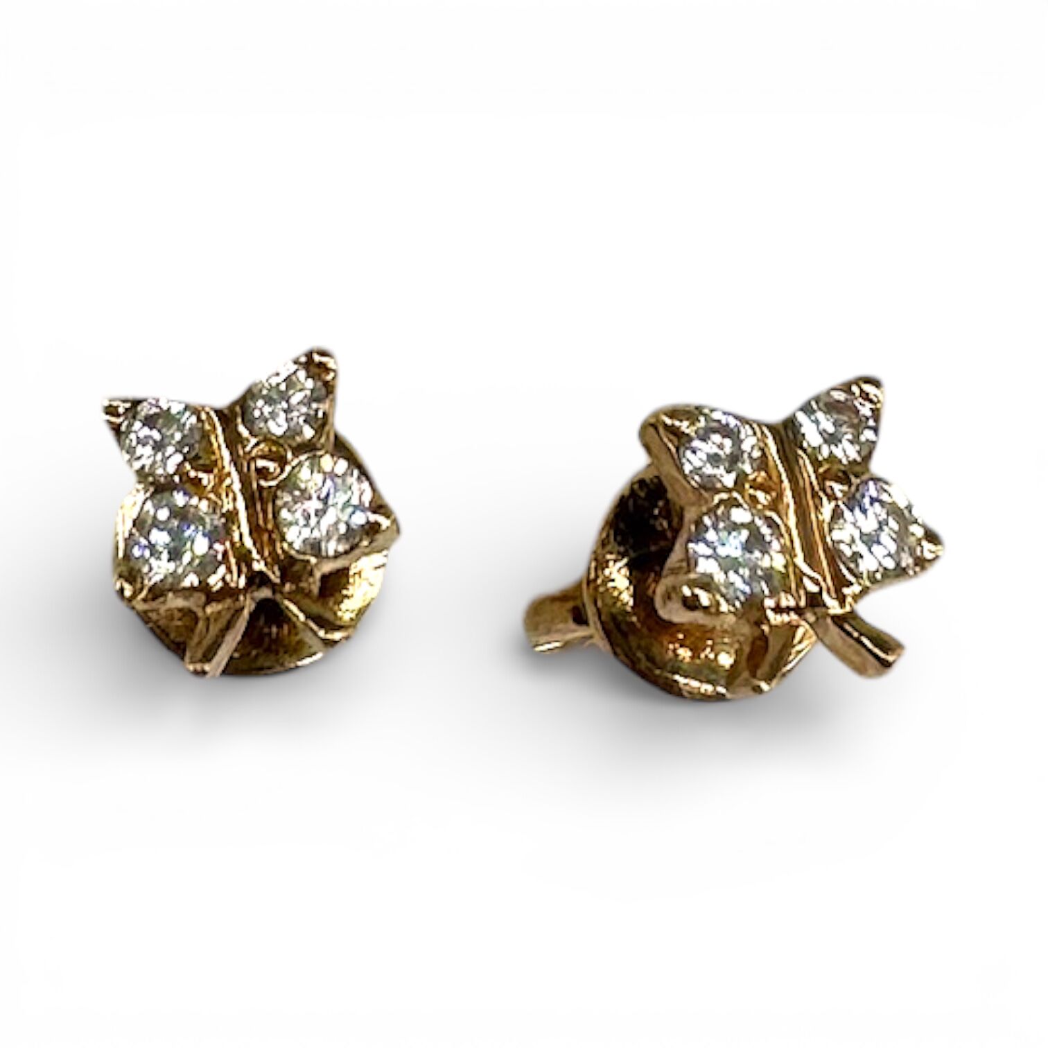 Золотые серьги с фианитами