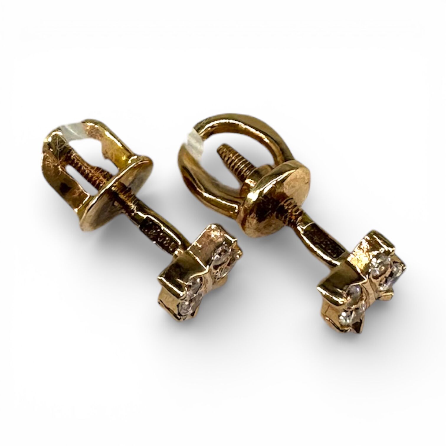 Золотые серьги с фианитами