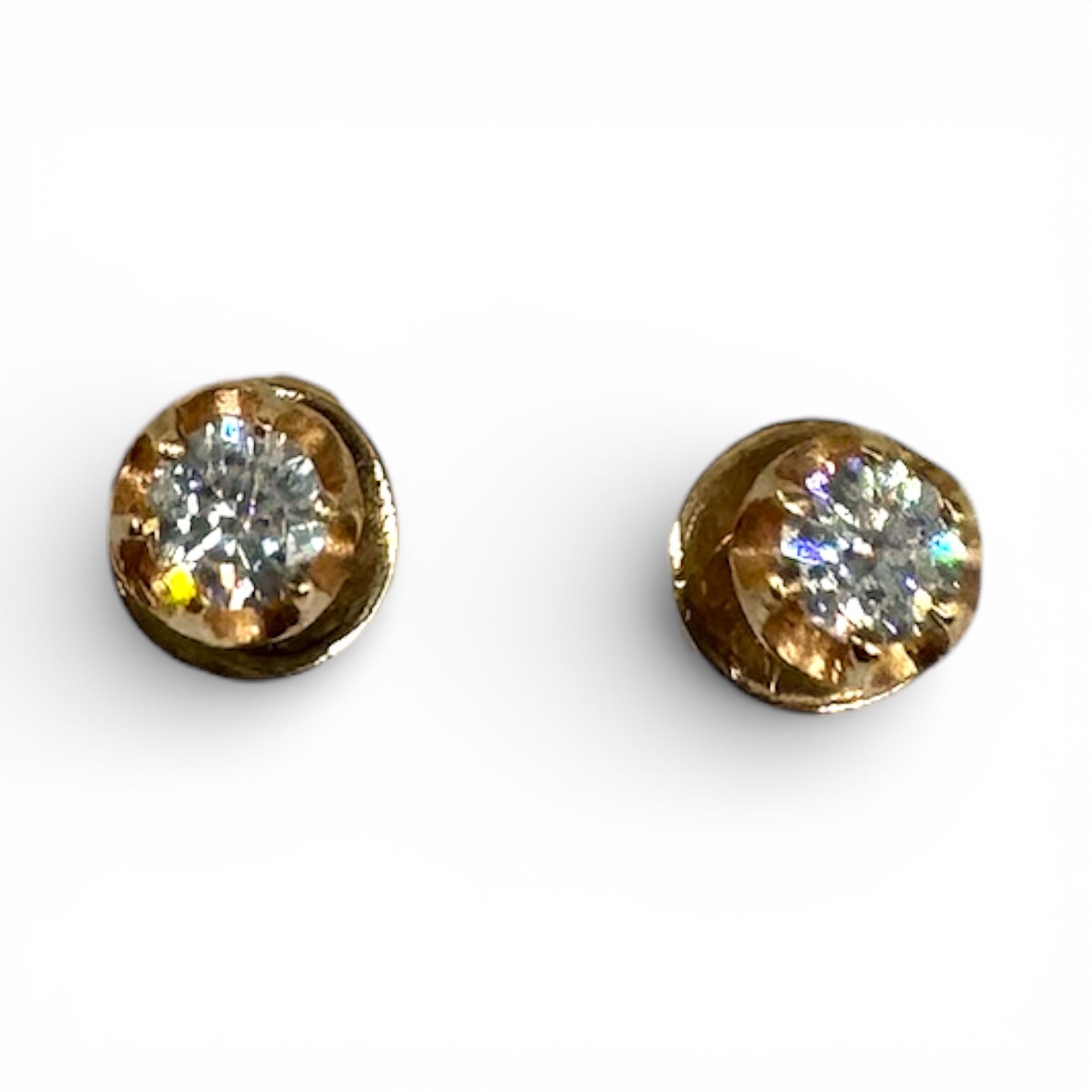 Золотые серьги с фианитами