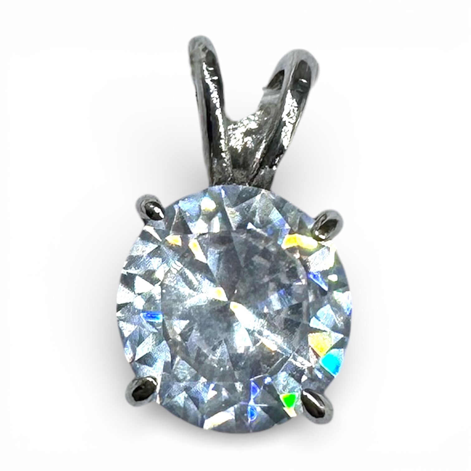 Срібна підвіска з фіанітом