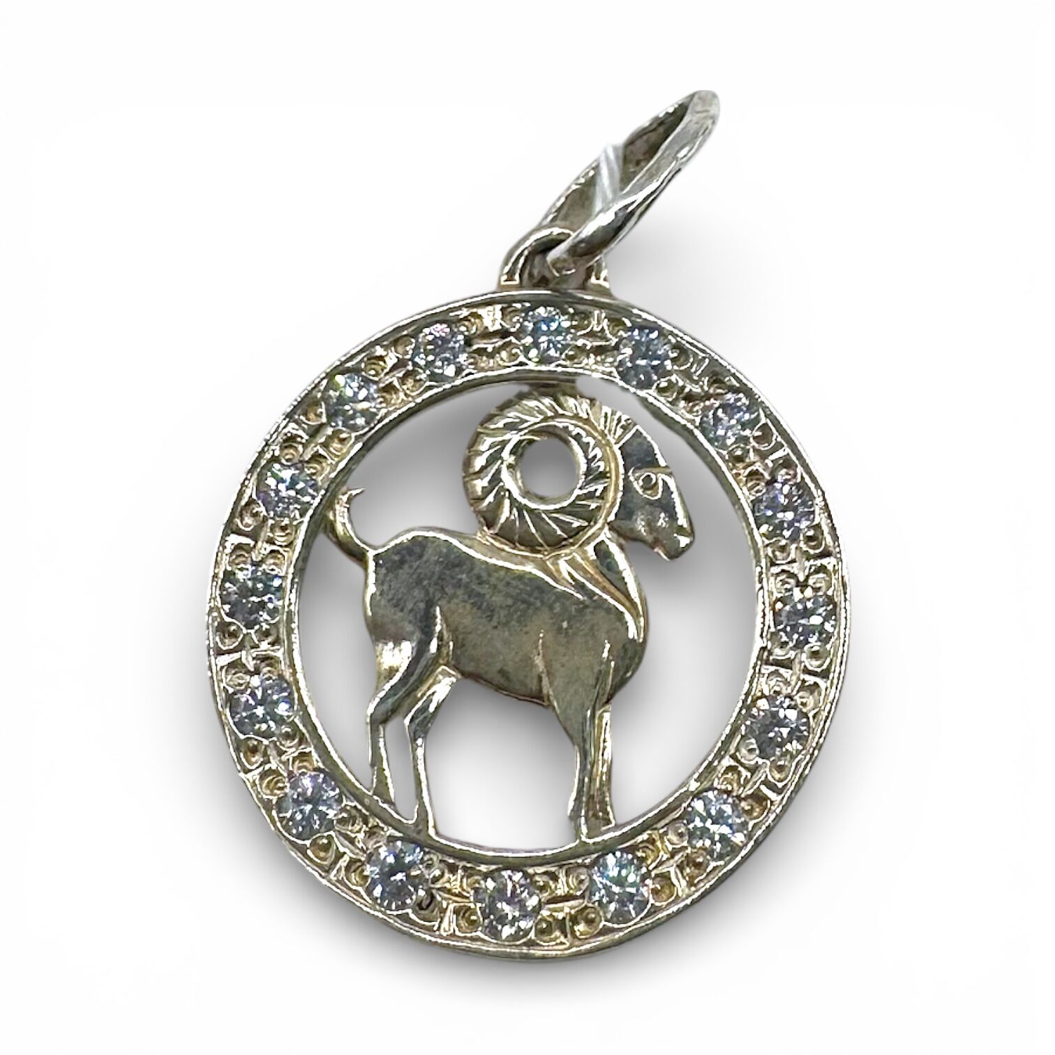 Срібна підвіска з фіанітами