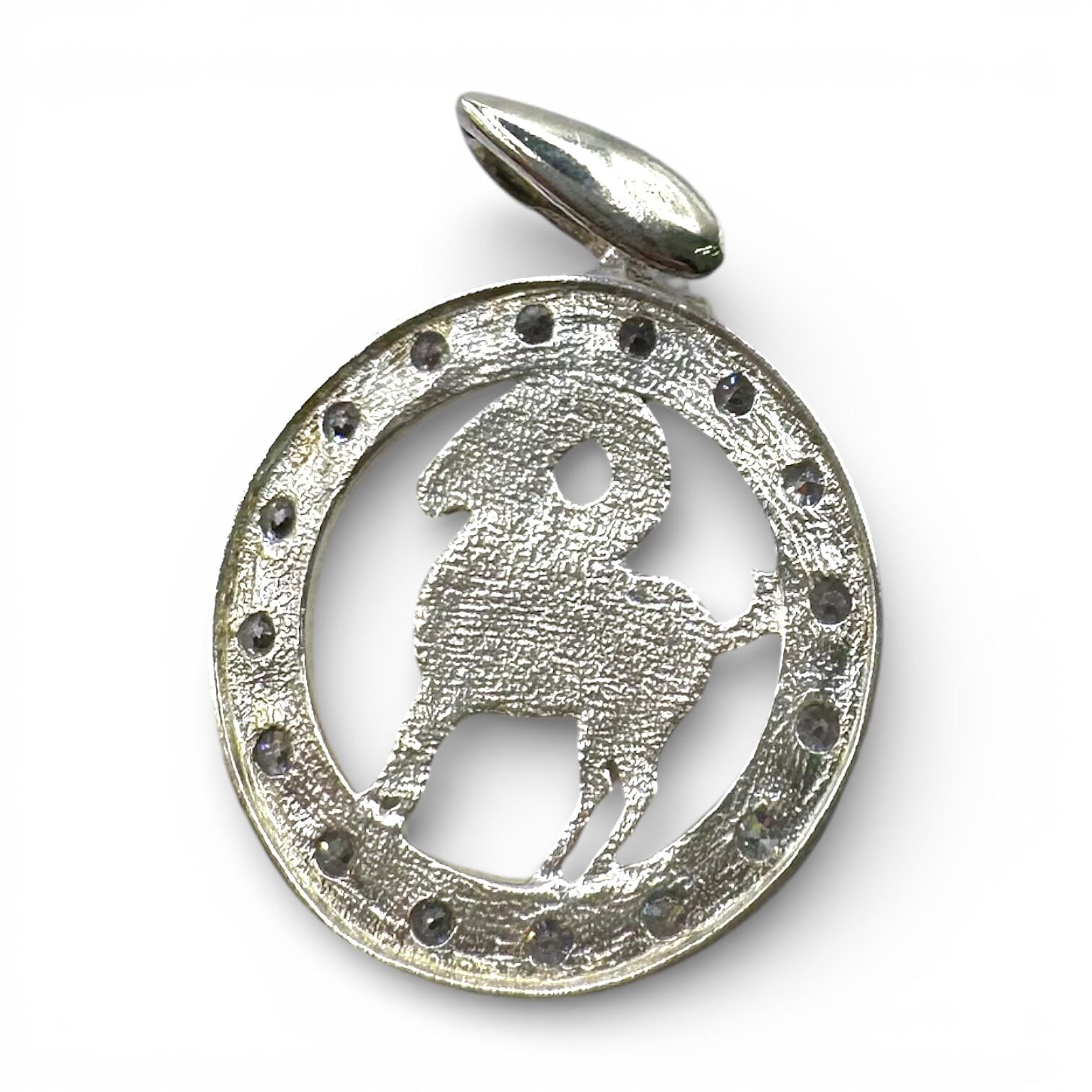 Срібна підвіска з фіанітами