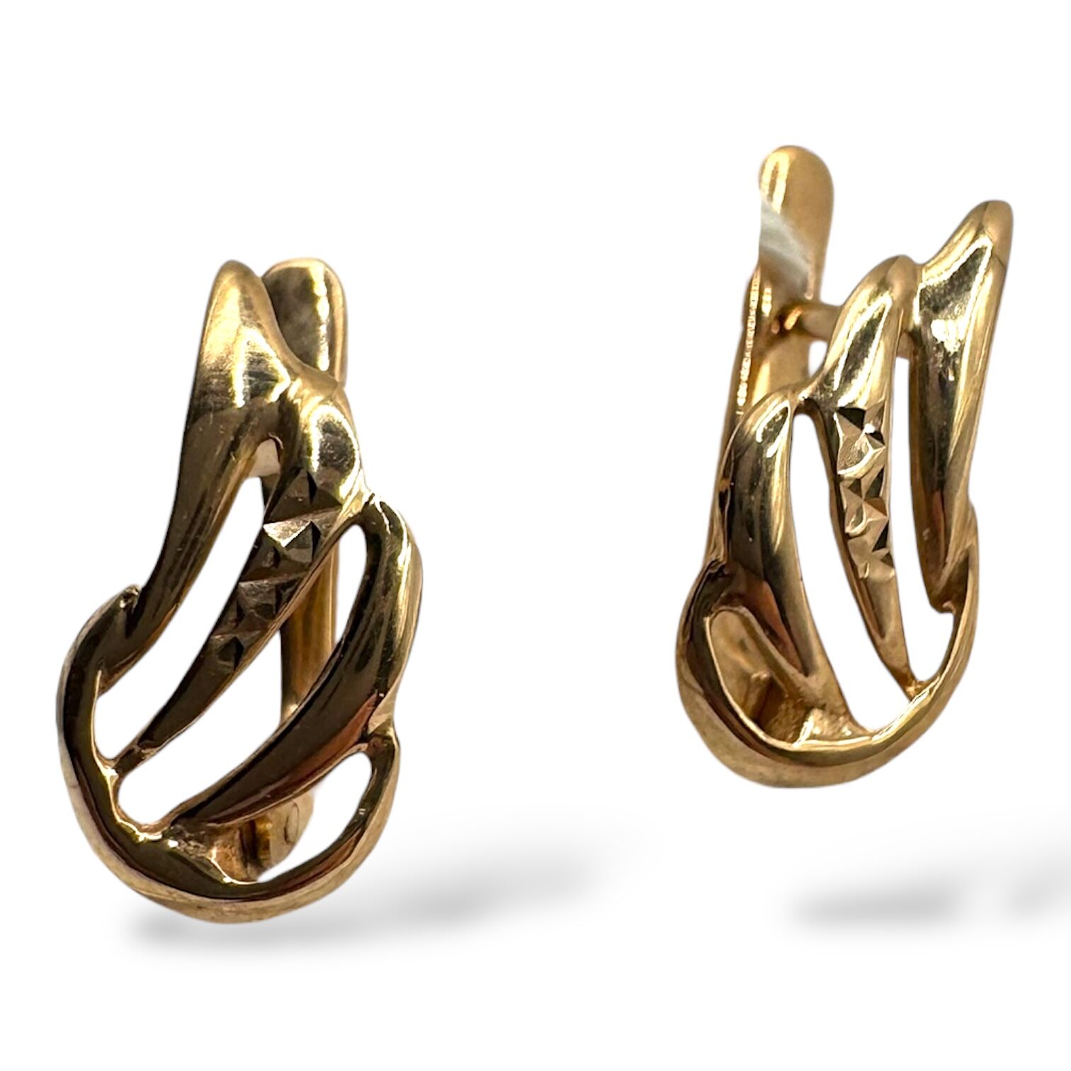 Золотые серьги без вставки