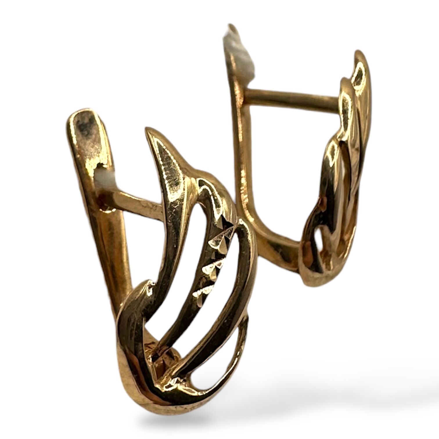 Золотые серьги без вставки