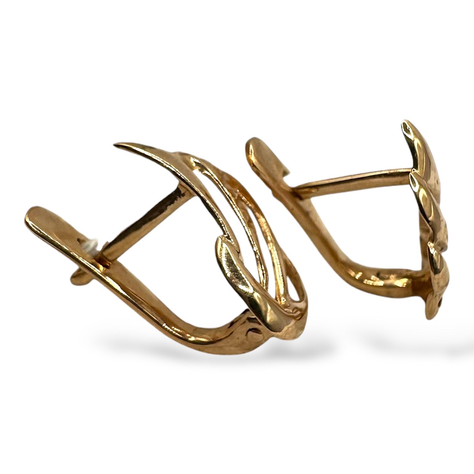 Золотые серьги без вставки