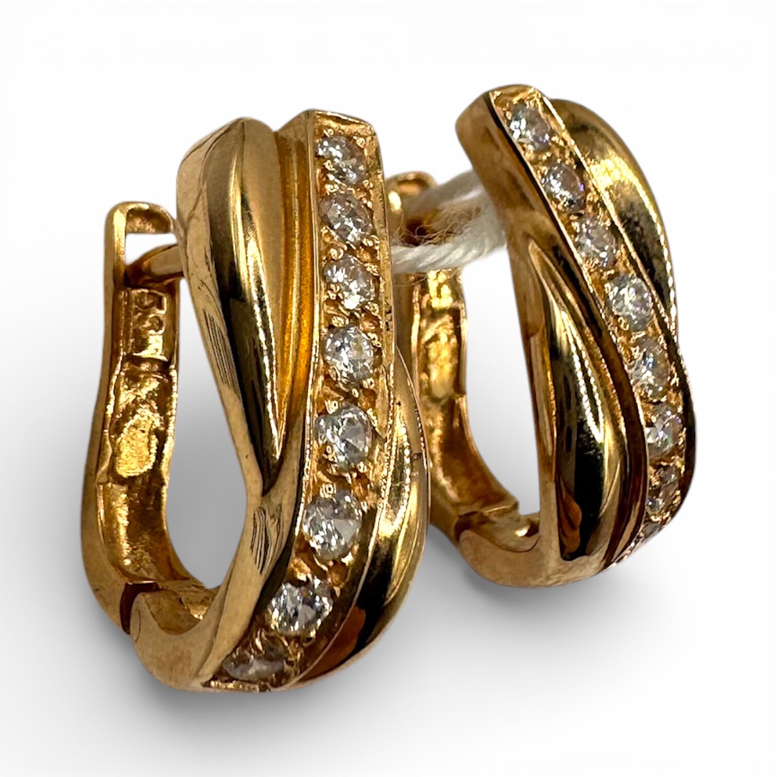 Золоті сережки з фіанітами