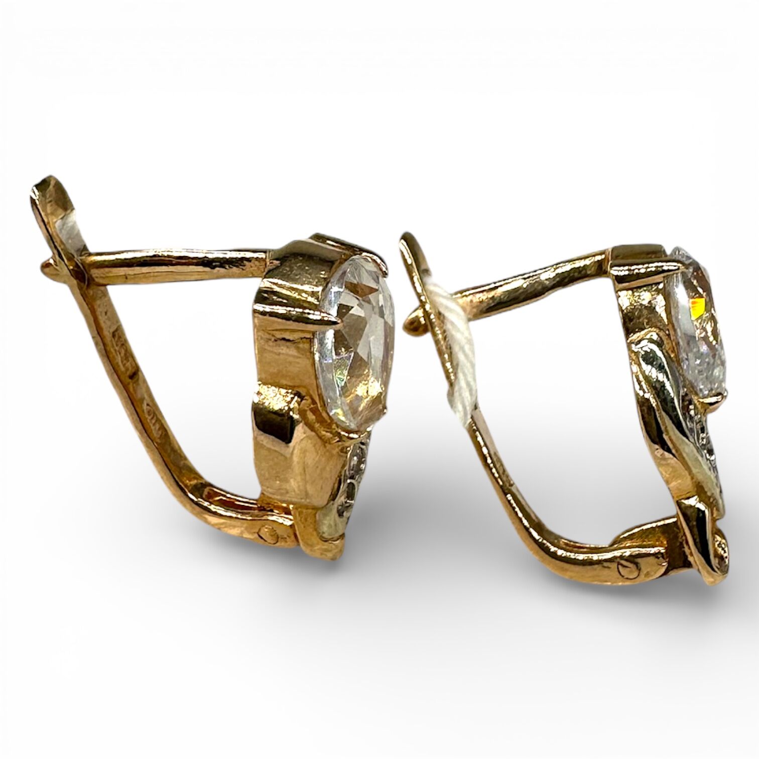 Золоті сережки з фіанітами