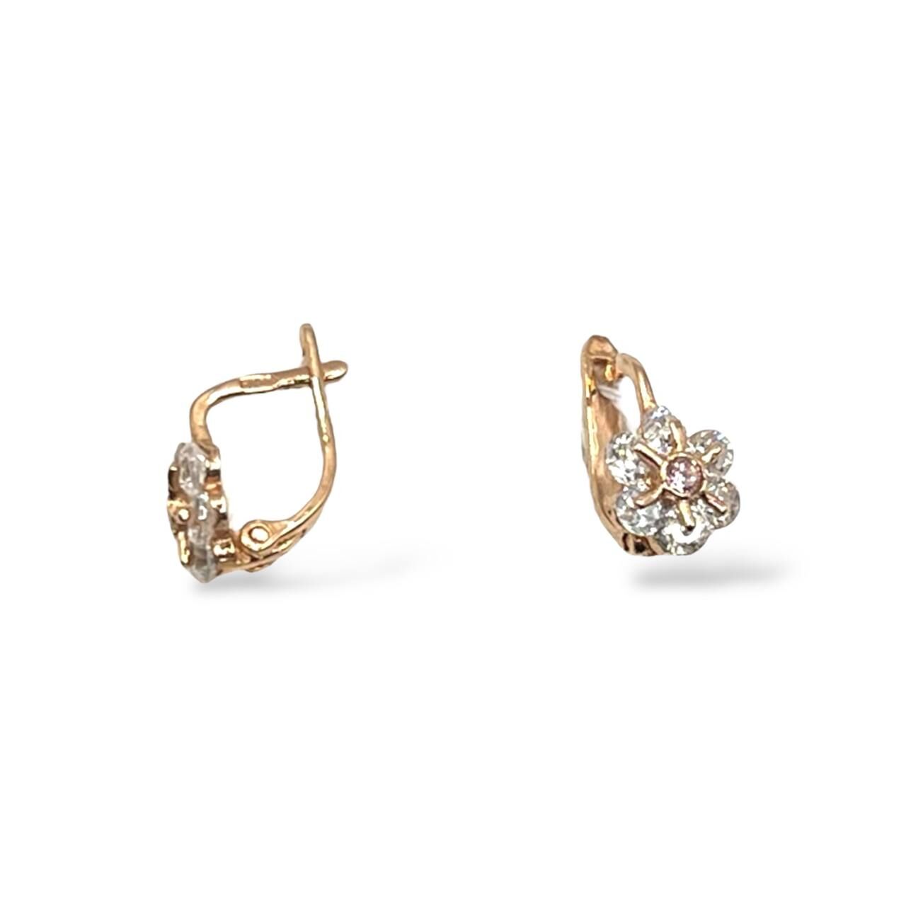 Золоті сережки з фіанітами