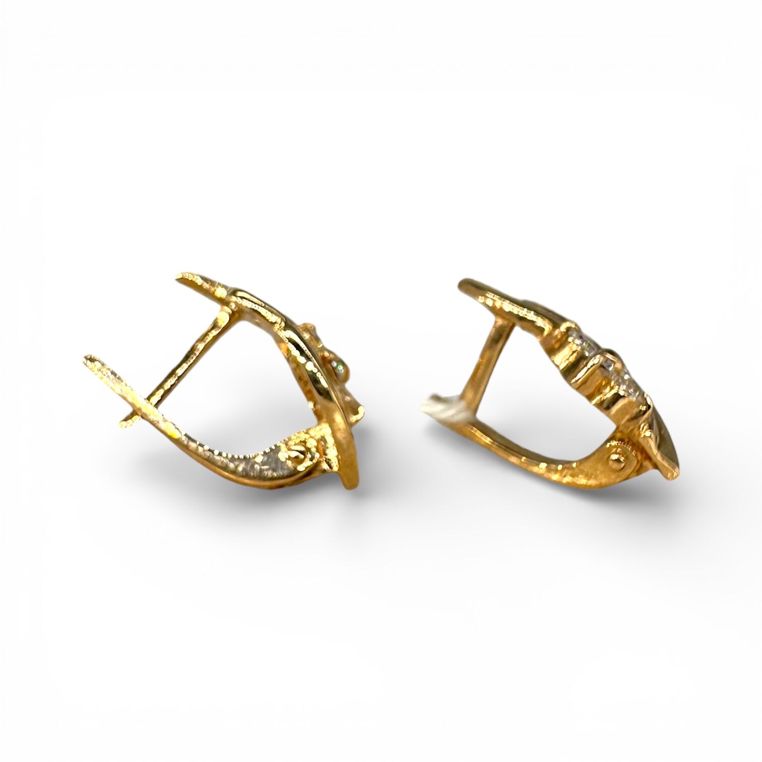 Золоті сережки з фіанітами