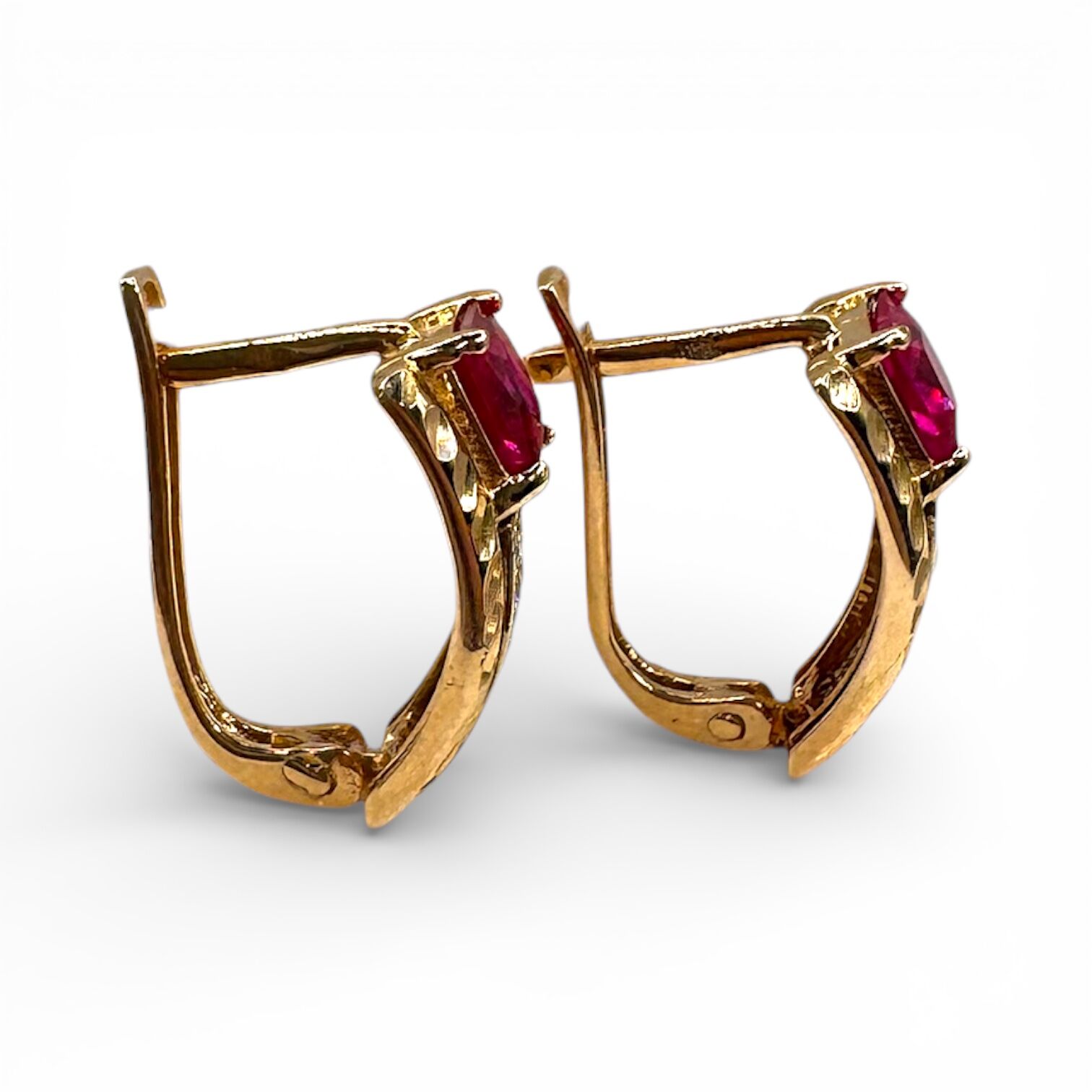 Золоті сережки з фіанітами