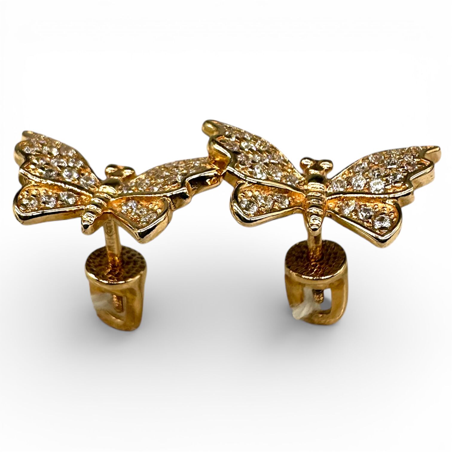 Золотые серьги с фианитами