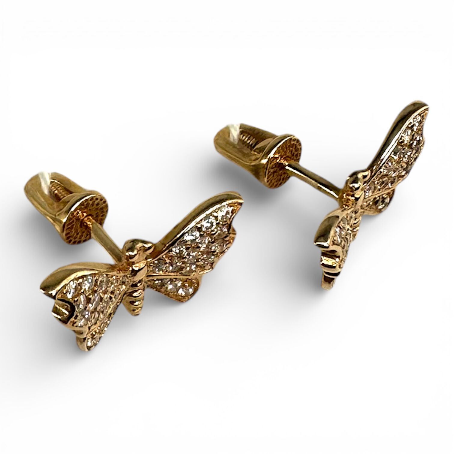 Золотые серьги с фианитами