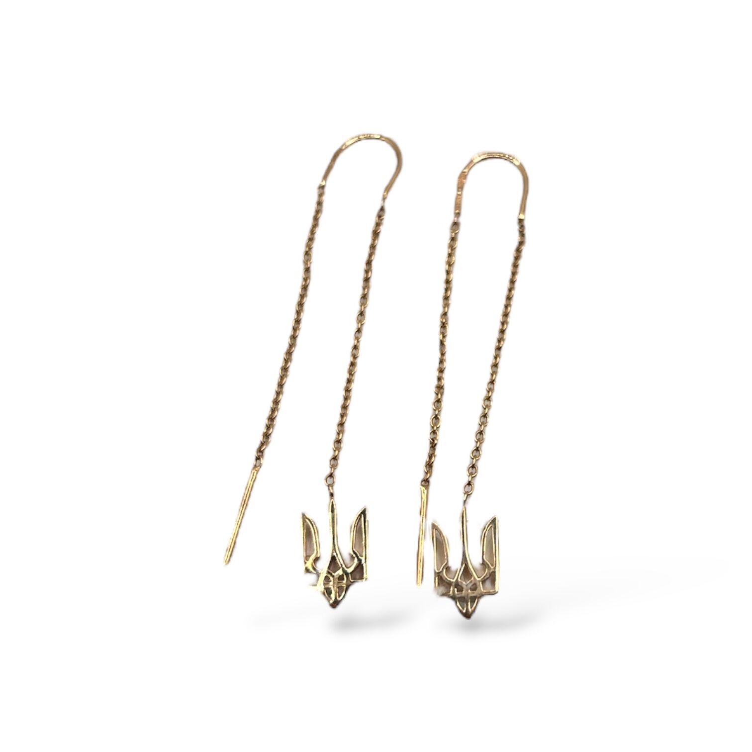 Золотые серьги без вставки