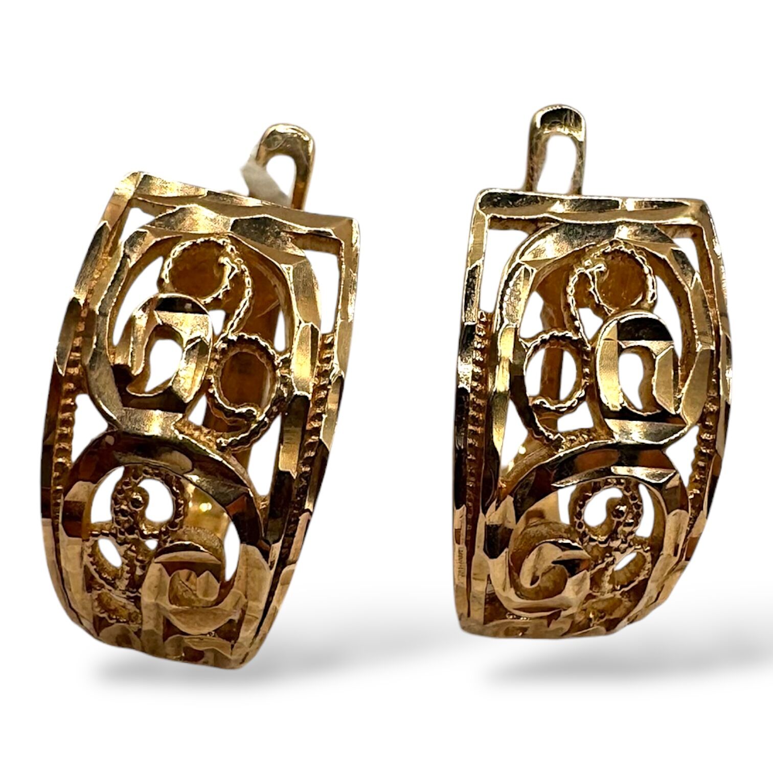 Золоті сережки без вставки