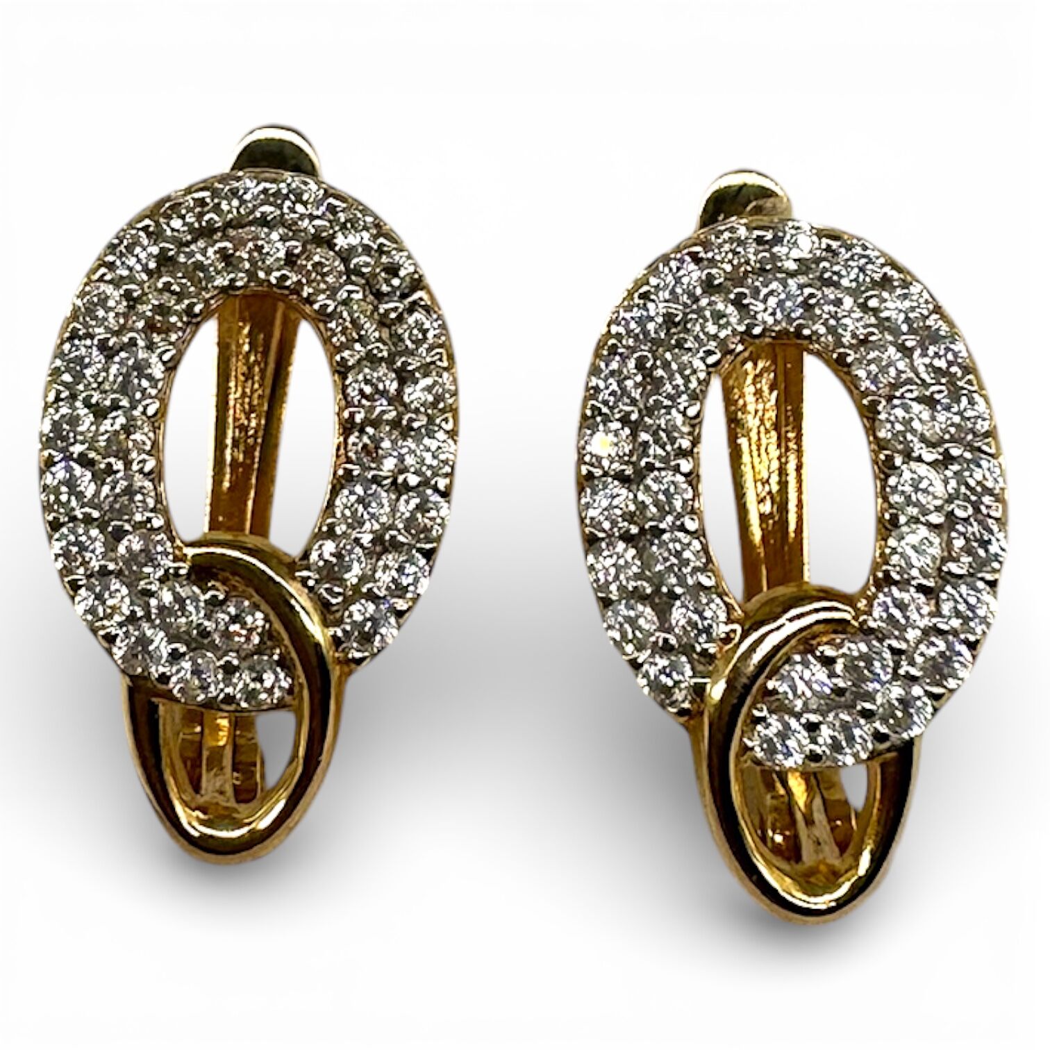 Золоті сережки з цирконами