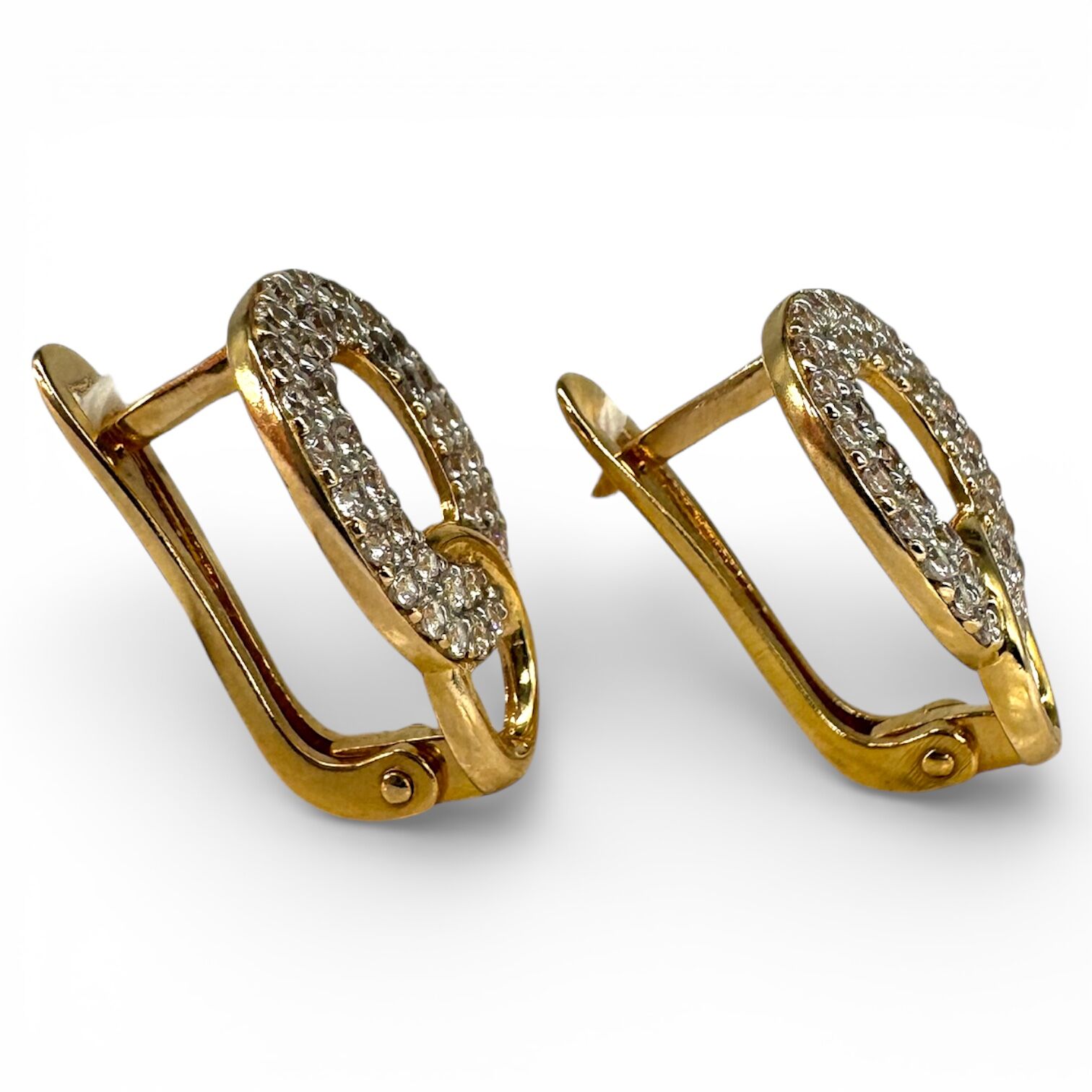 Золоті сережки з цирконами