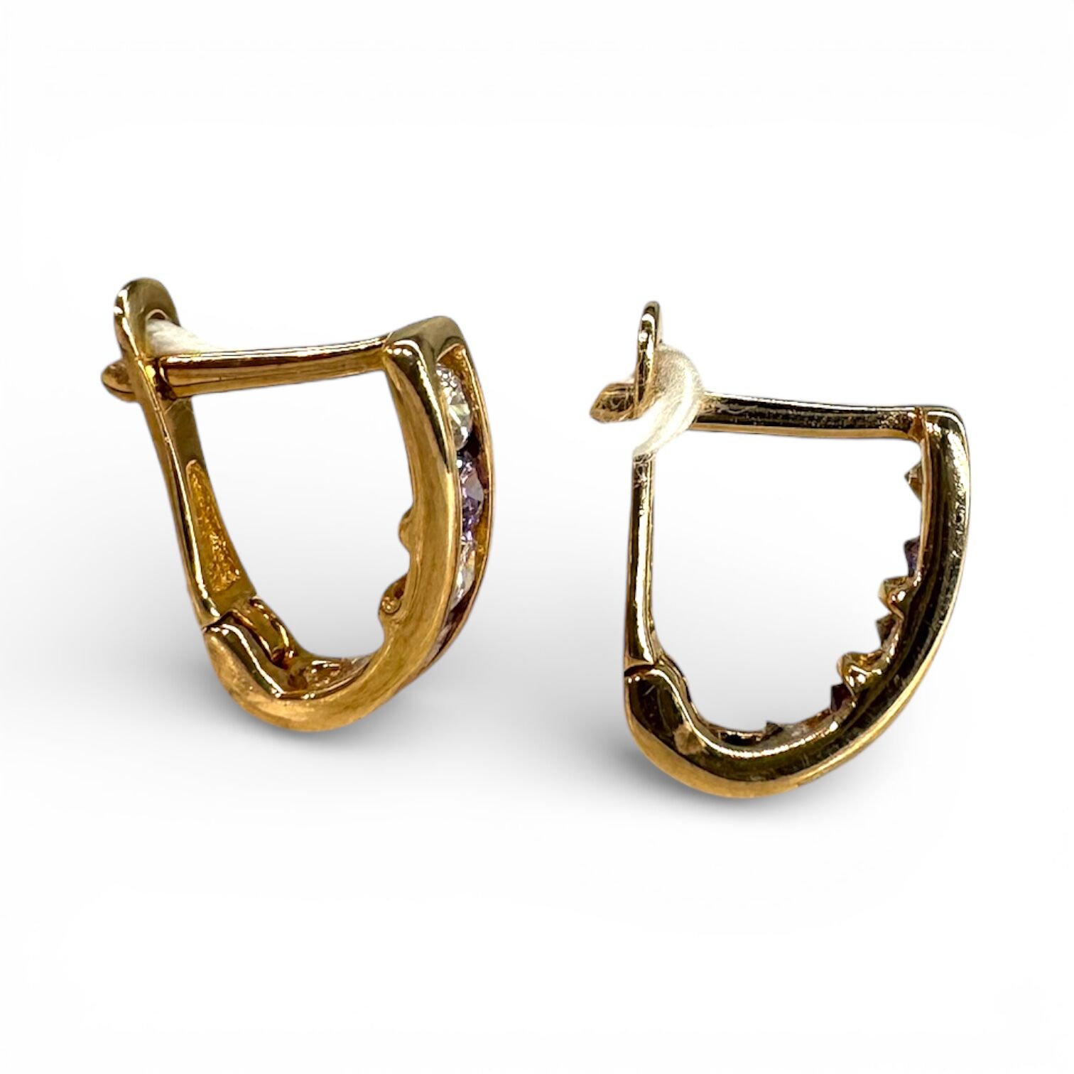 Золоті сережки з фіанітами