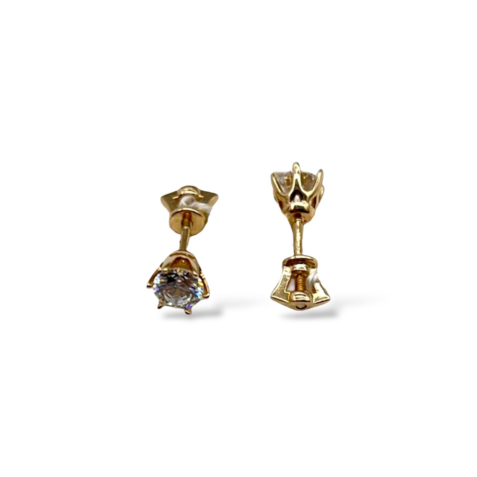 Золотые серьги с фианитами