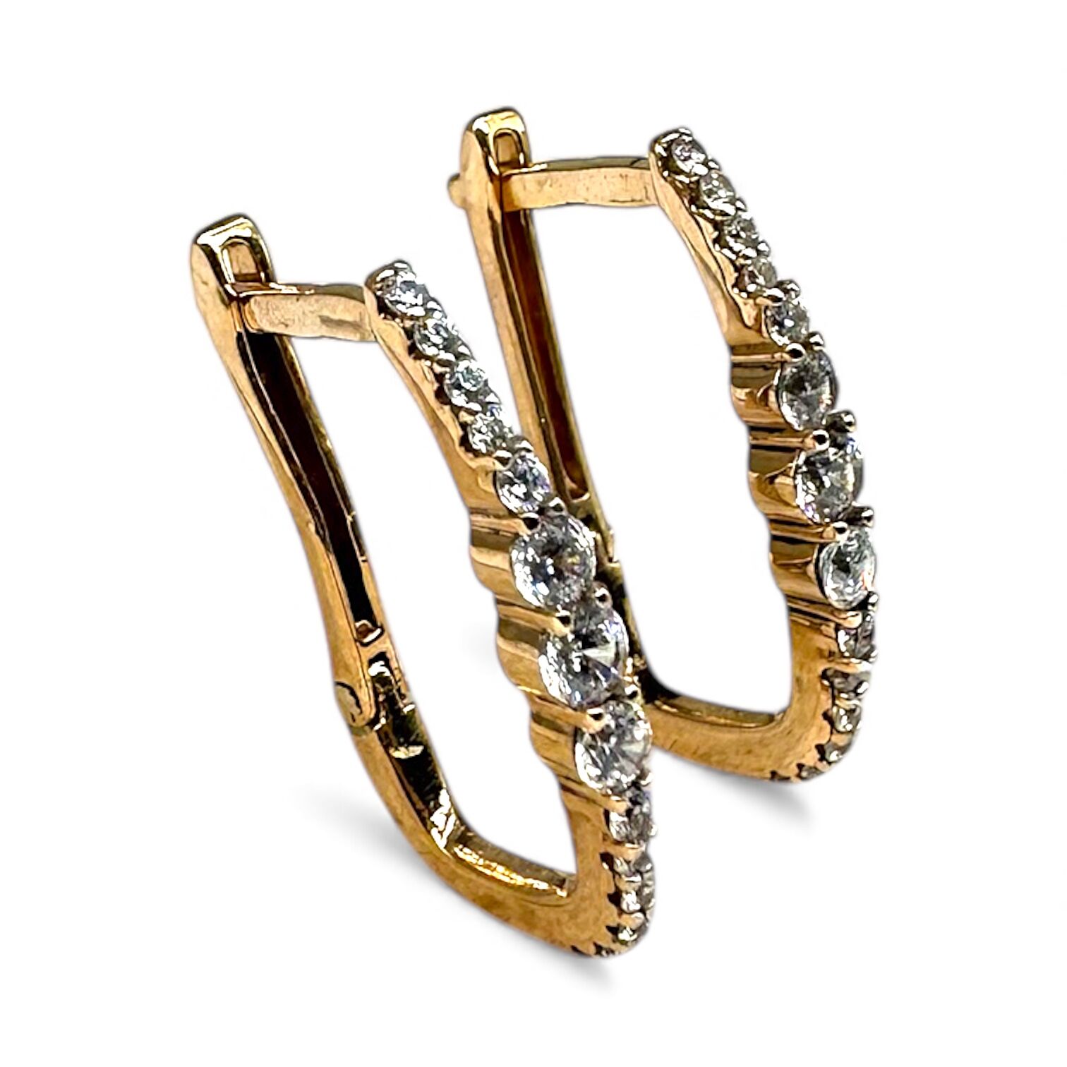 Золоті сережки з фіанітами