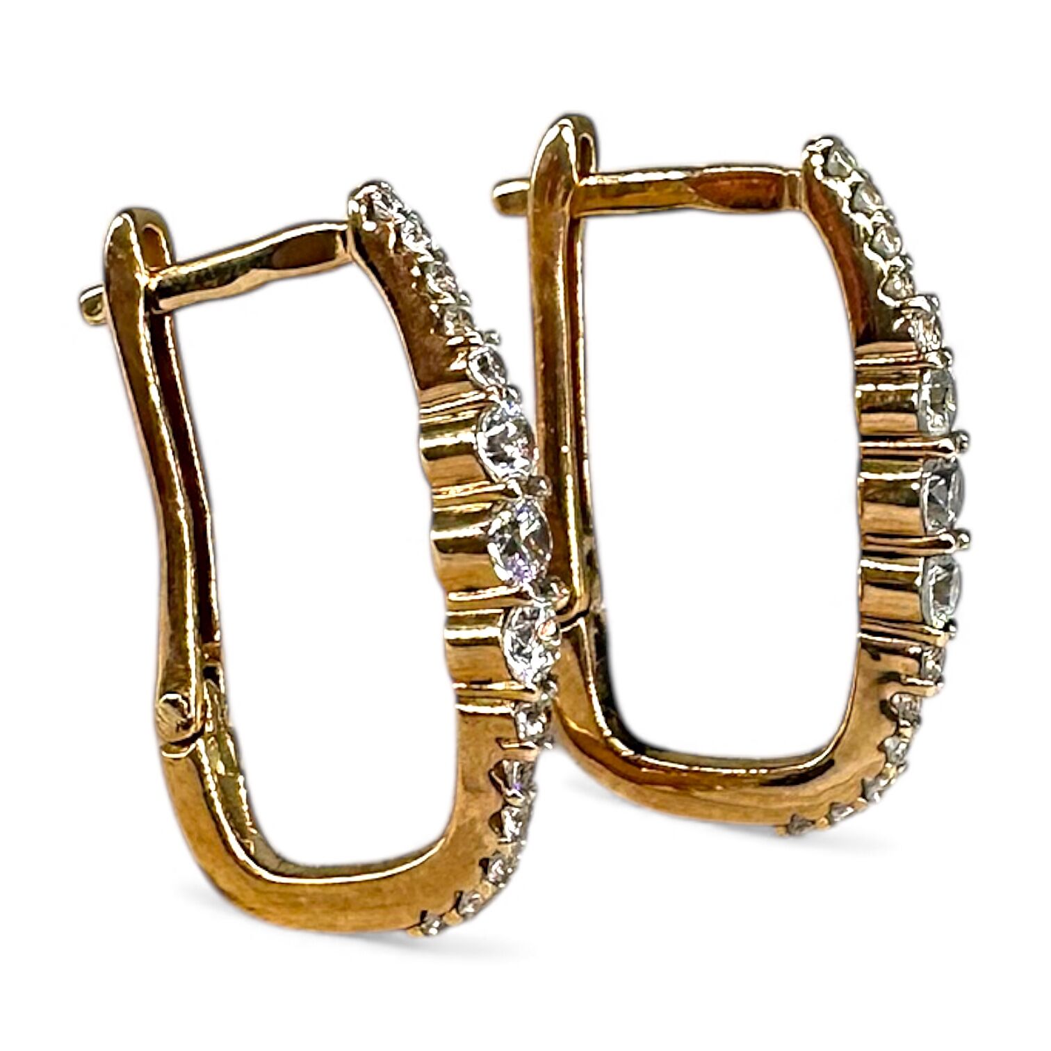 Золоті сережки з фіанітами