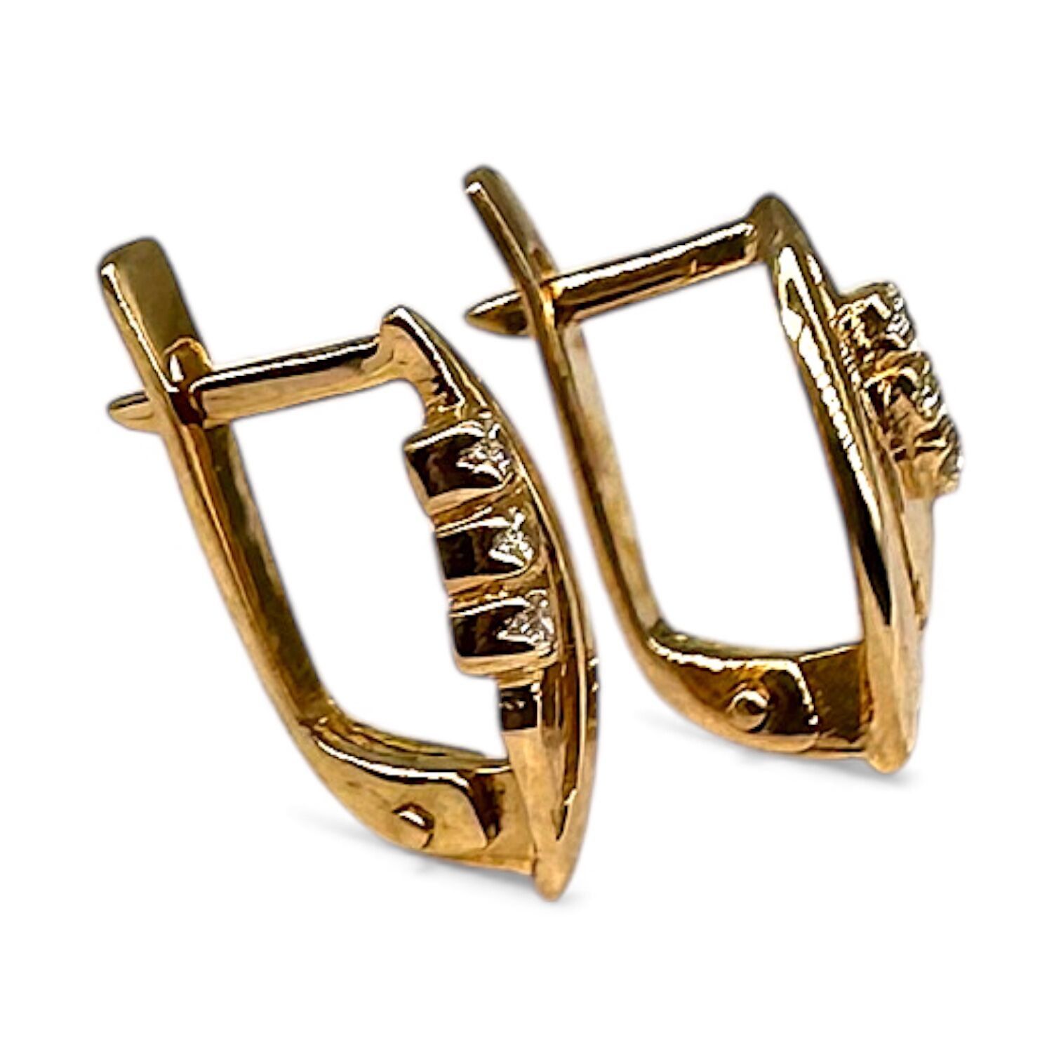 Золоті сережки з фіанітами