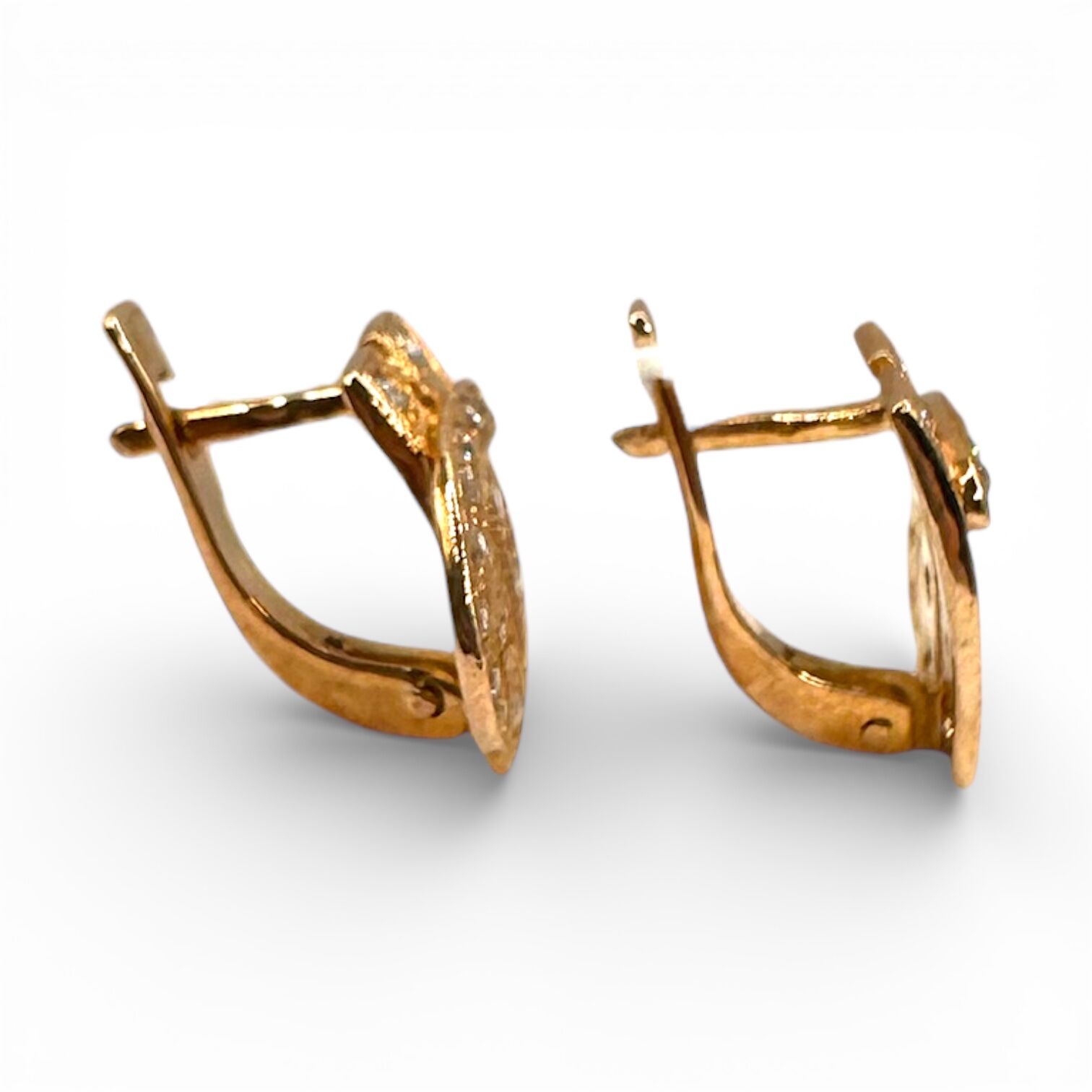 Золотые серьги с фианитами