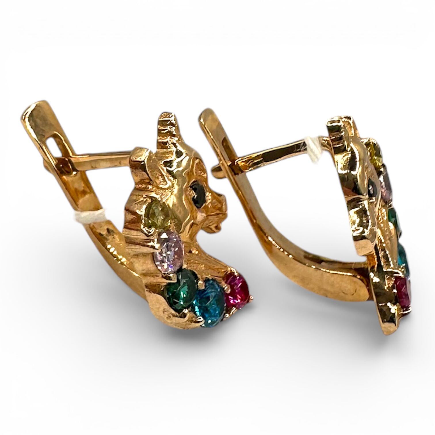 Золоті сережки з фіанітами