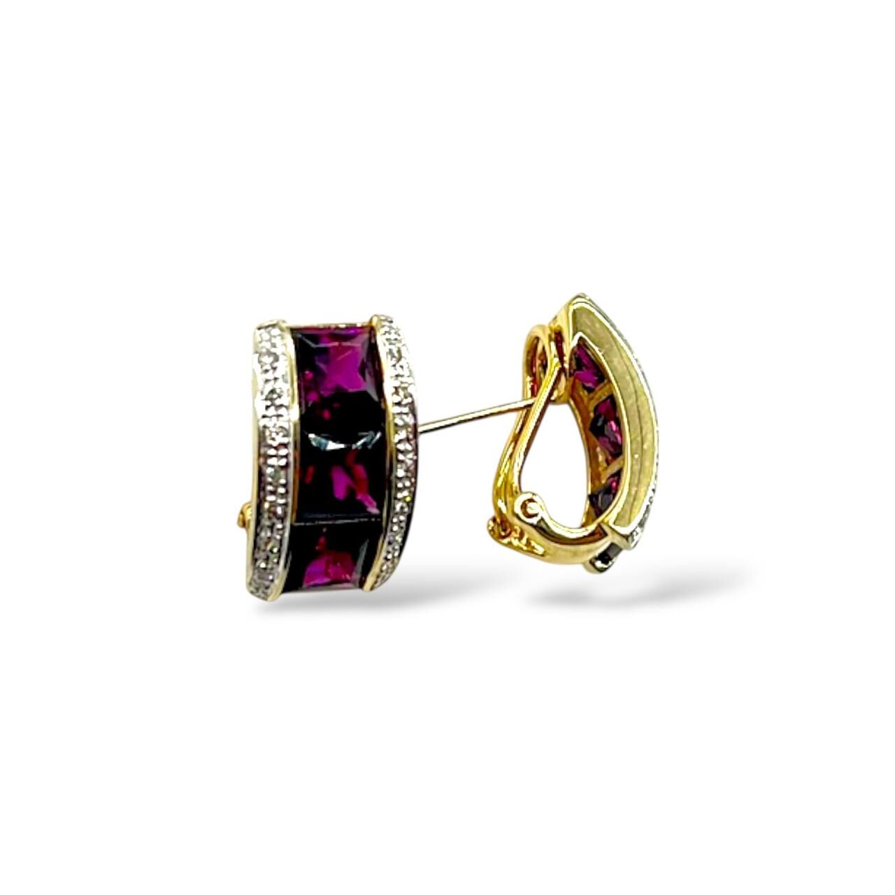 Золотые серьги с бриллиантами