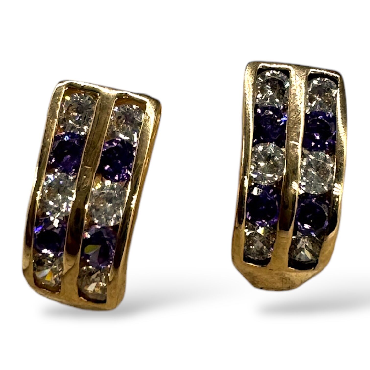 Золотые серьги с фианитами