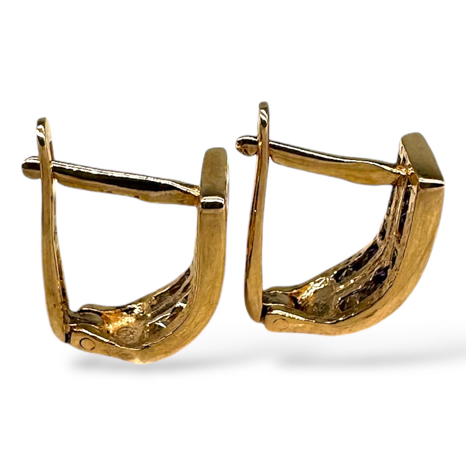 Золотые серьги с фианитами