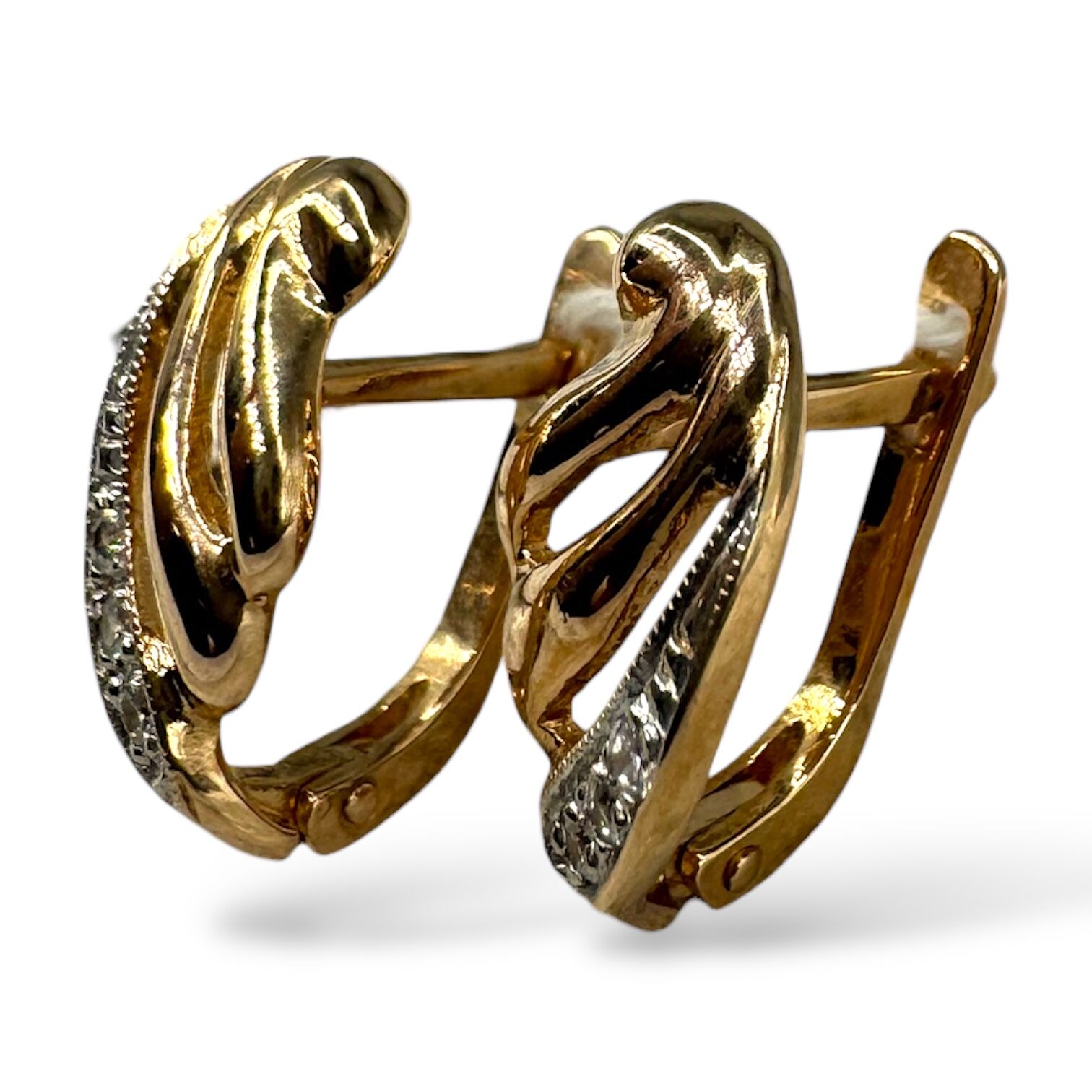 Золоті сережки з фіанітами