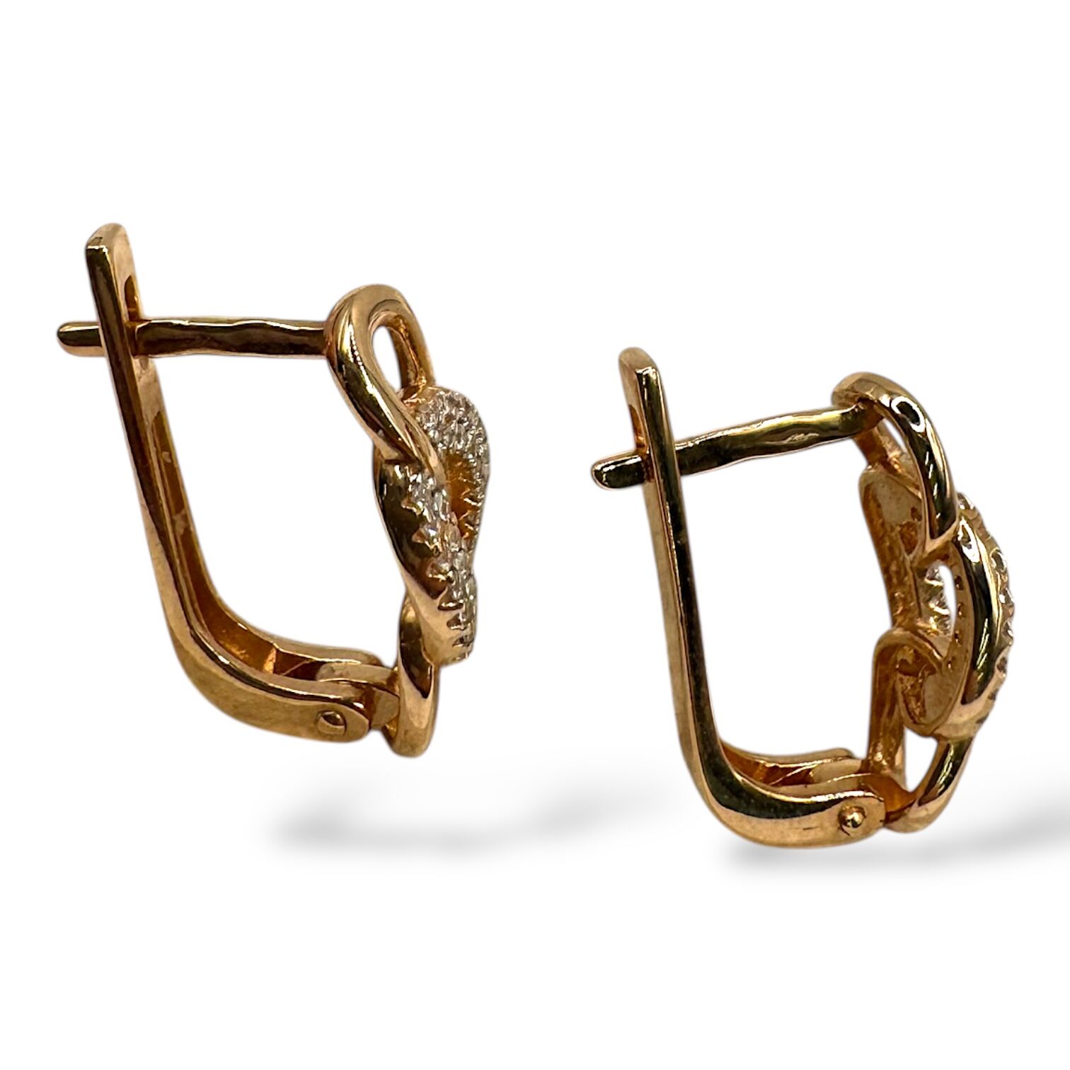 Золоті сережки з фіанітами