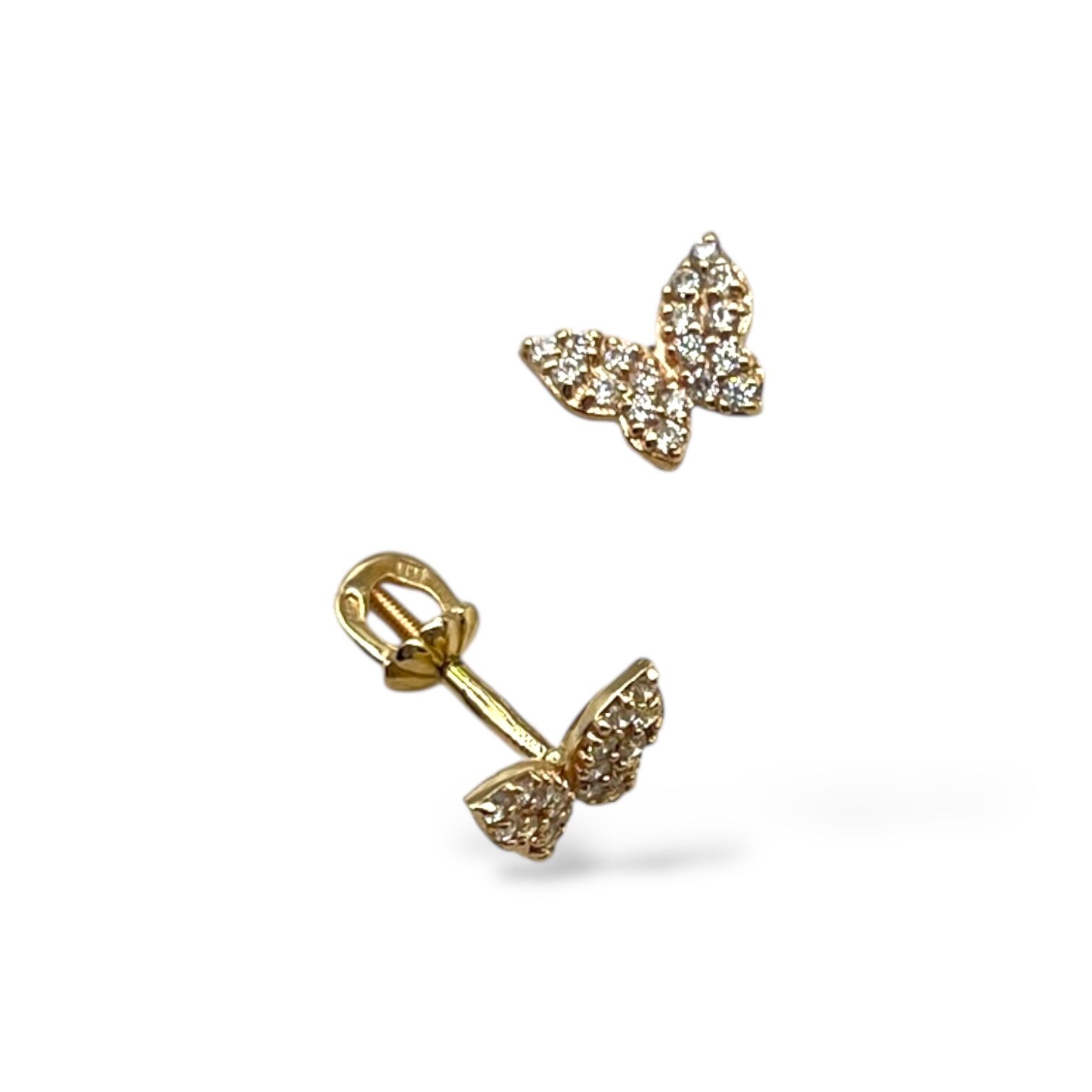 Золоті сережки з фіанітами