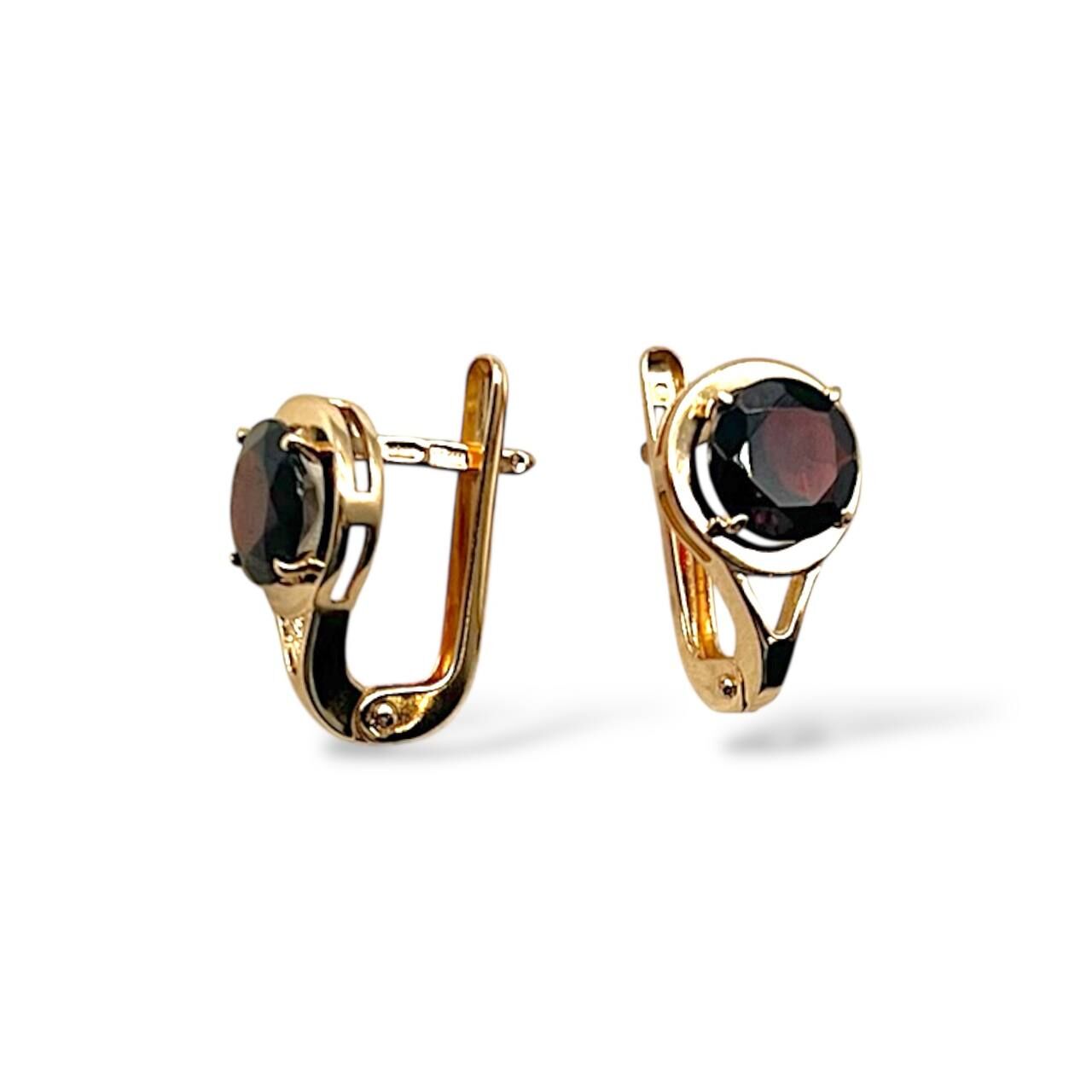 Золоті сережки з фіанітами