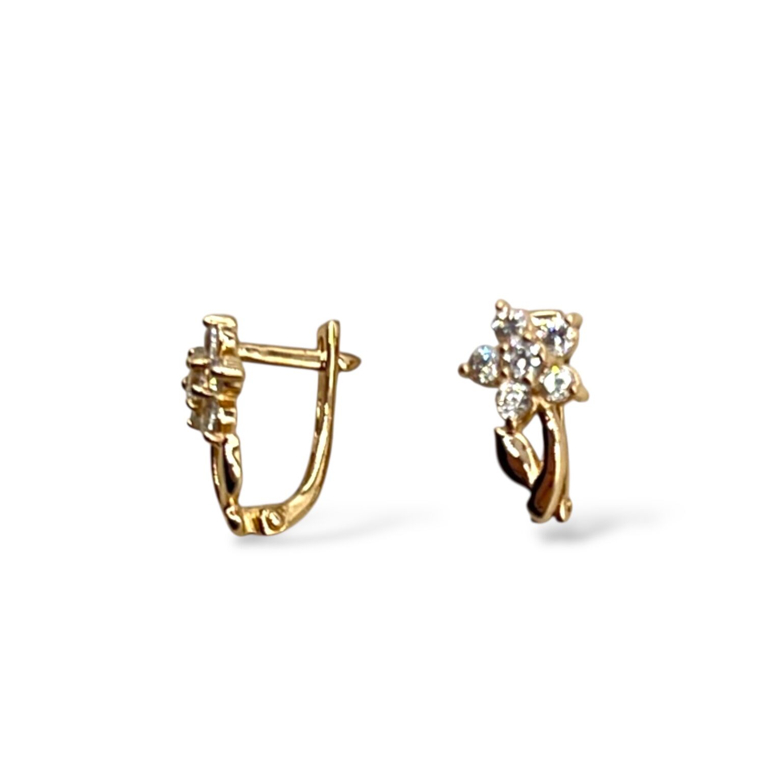 Золоті сережки з фіанітами