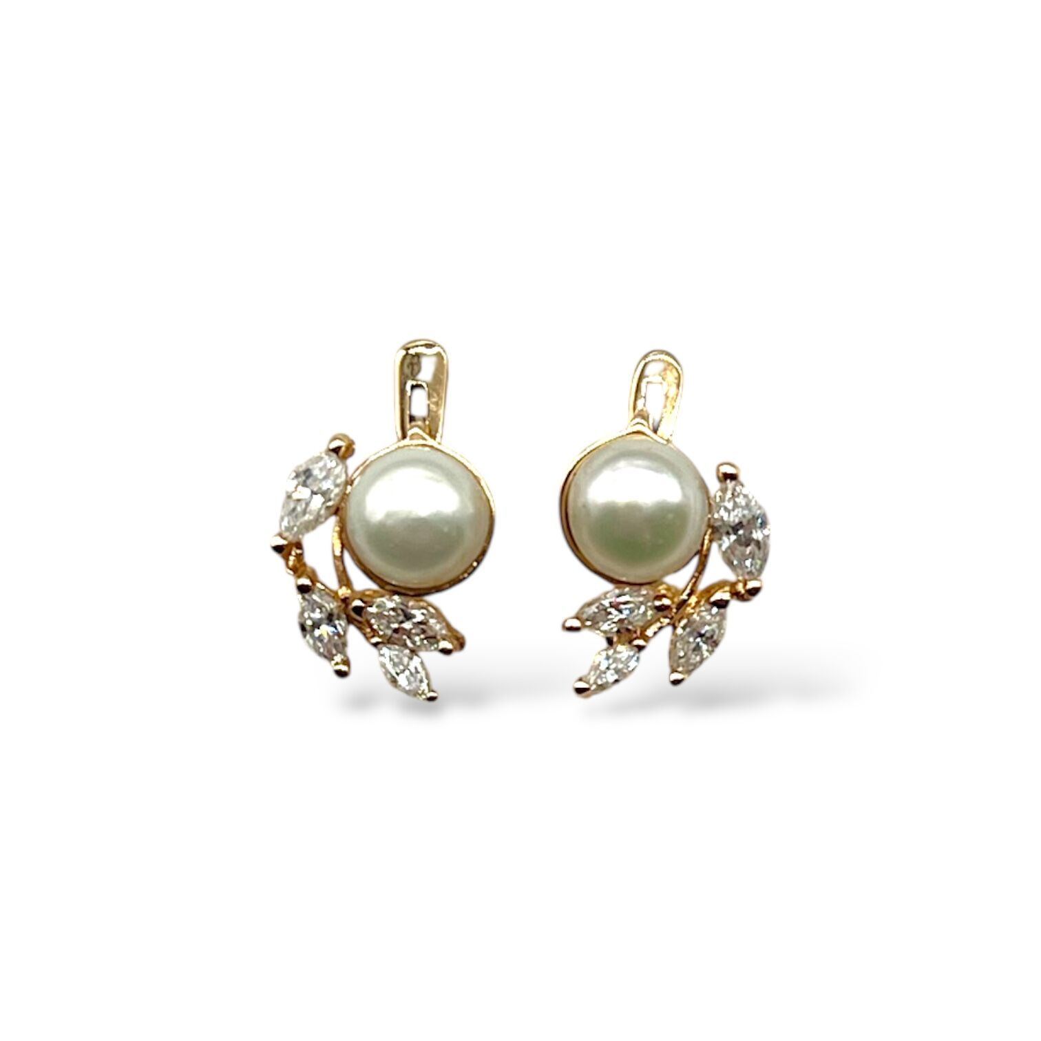 Золоті сережки з фіанітами