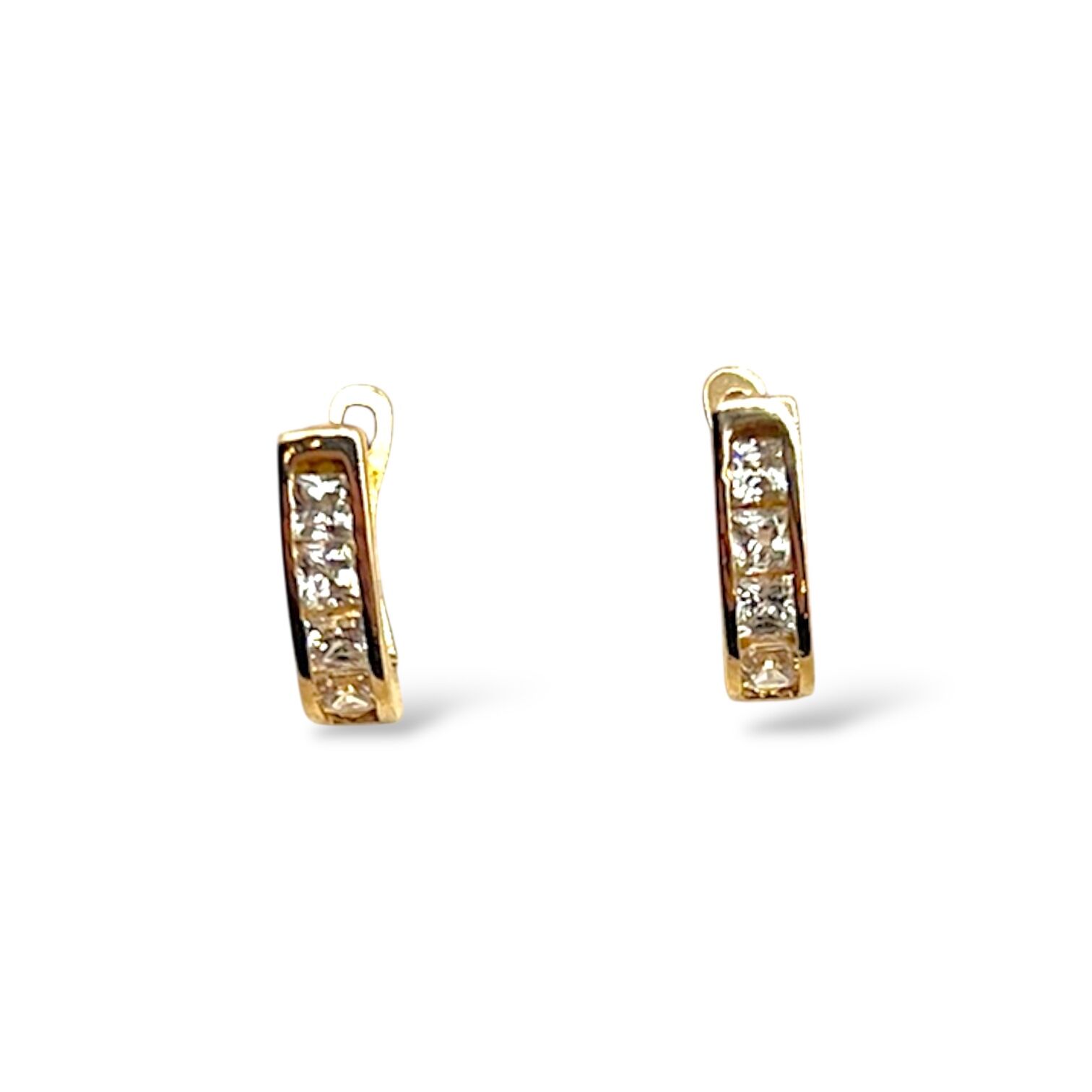 Золоті сережки з фіанітами