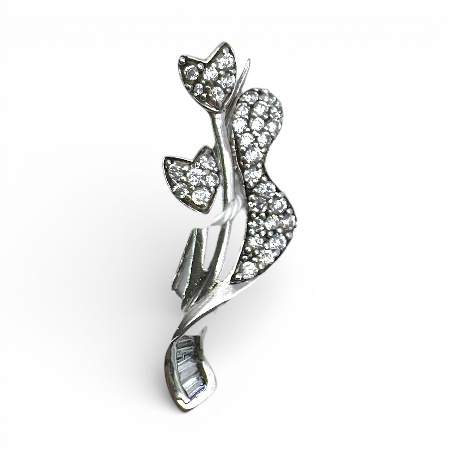 Серебряная подвеска с фианитами