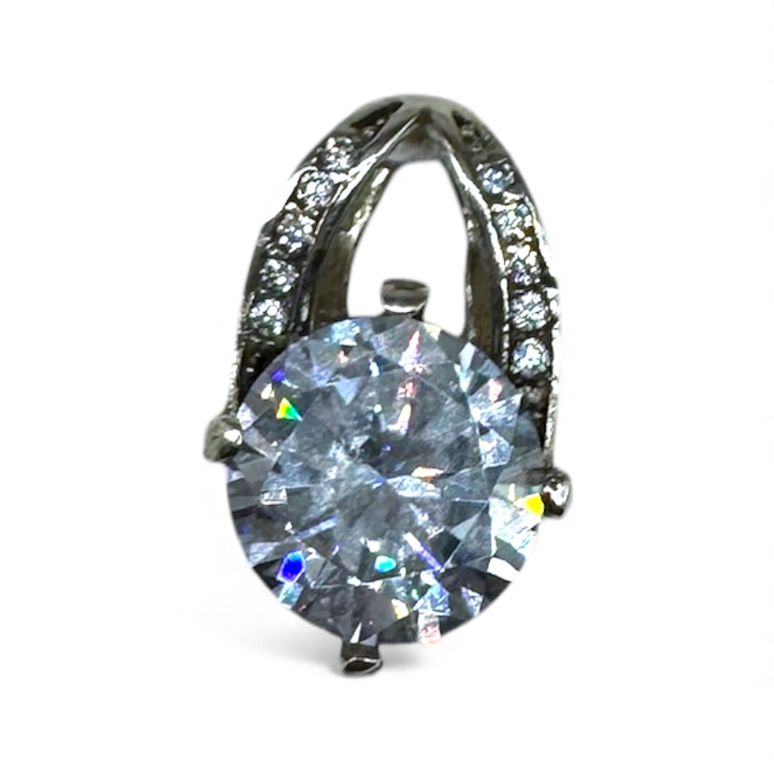 Срібна підвіска з цирконом