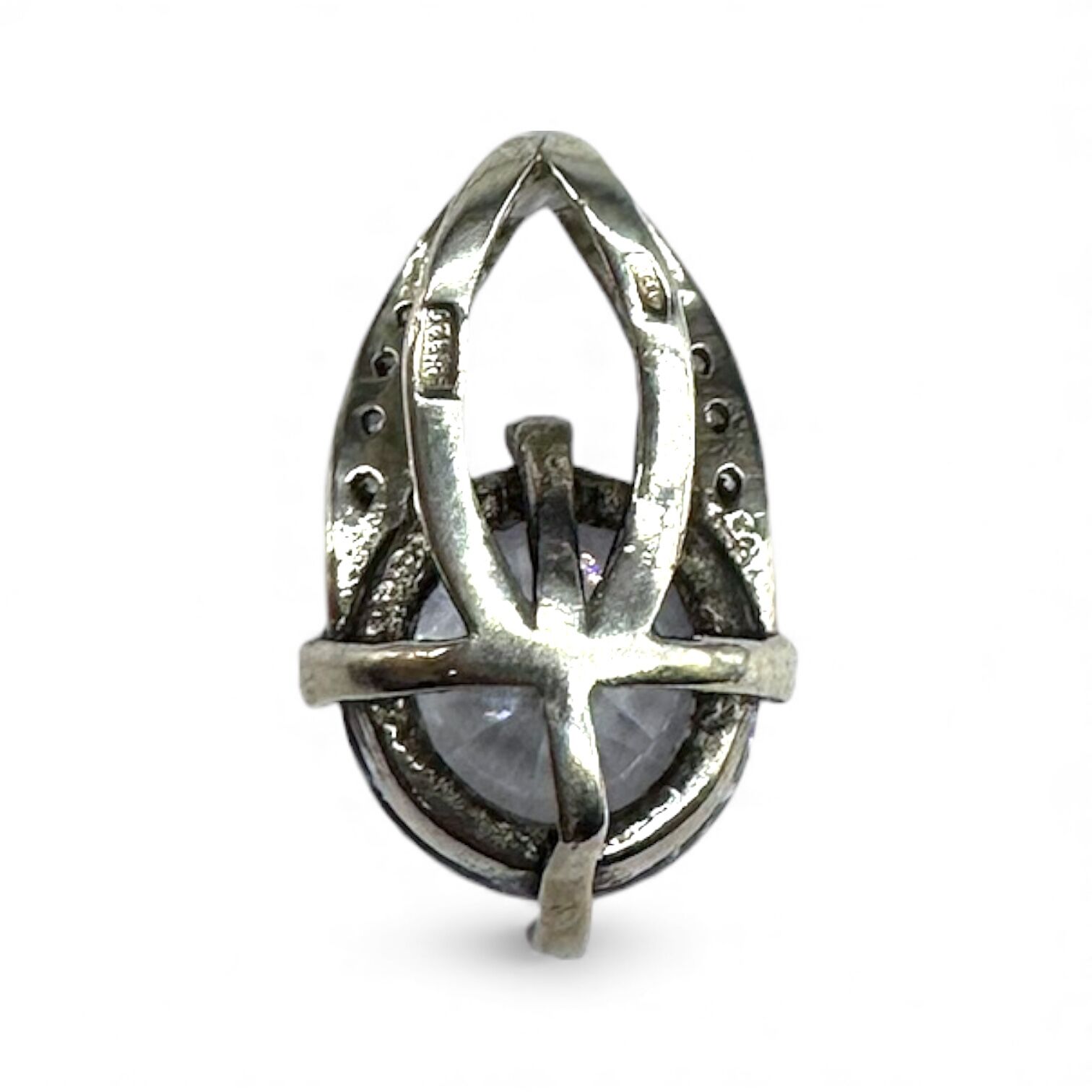 Срібна підвіска з цирконом