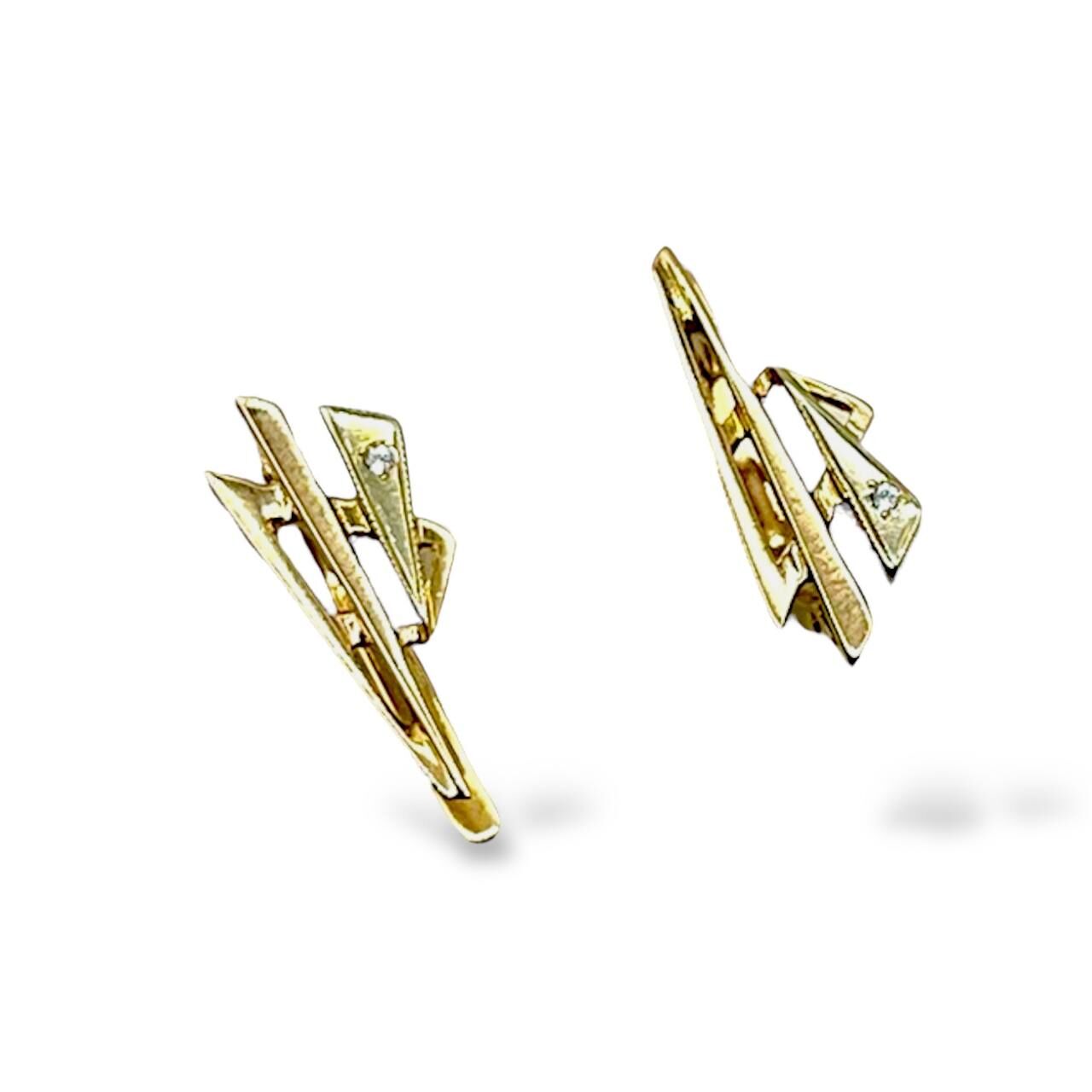 Золоті сережки з фіанітами